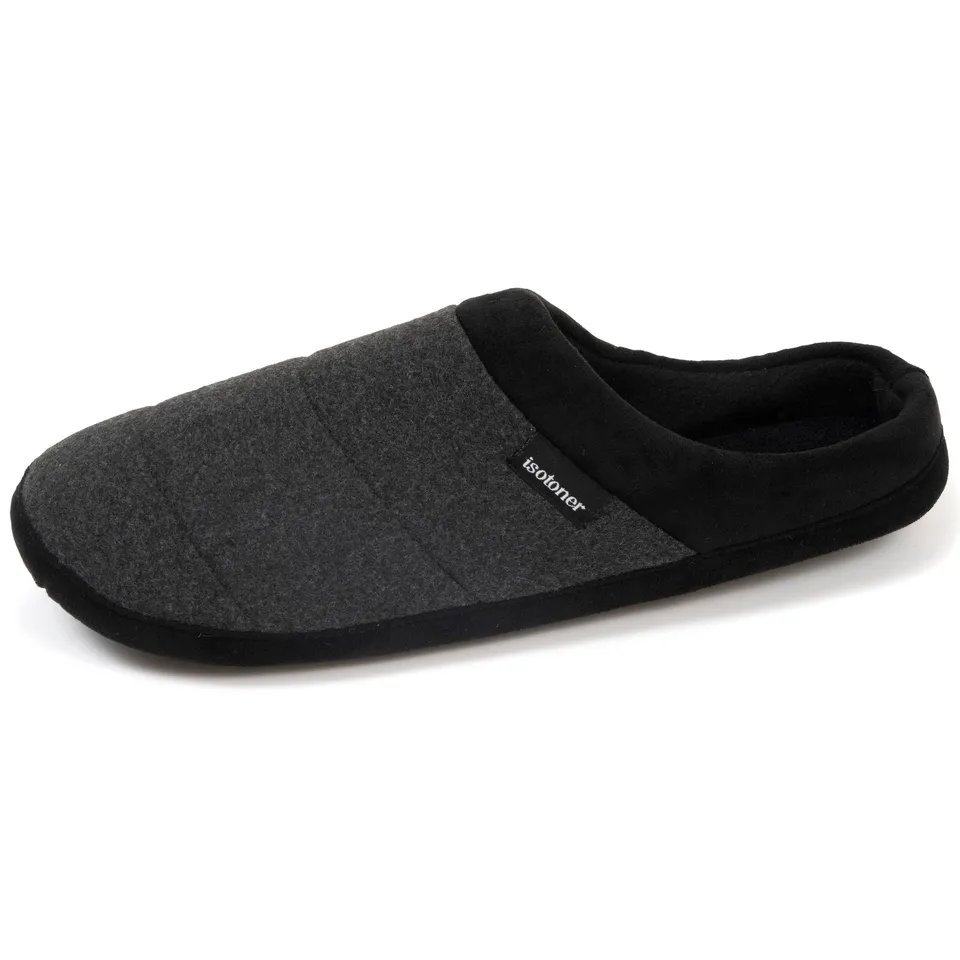 isotoner-chaussons-mules-homme-gris-chin-fonc-extra-light image 1