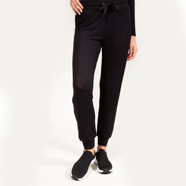 isotoner-pantalon-jogger-femme-c-tel-noir-ecovero image 1