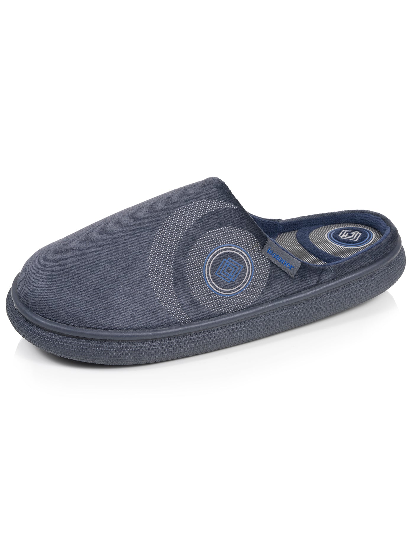 isotoner-chaussons-mules-homme-bloup-marine-chin image 7