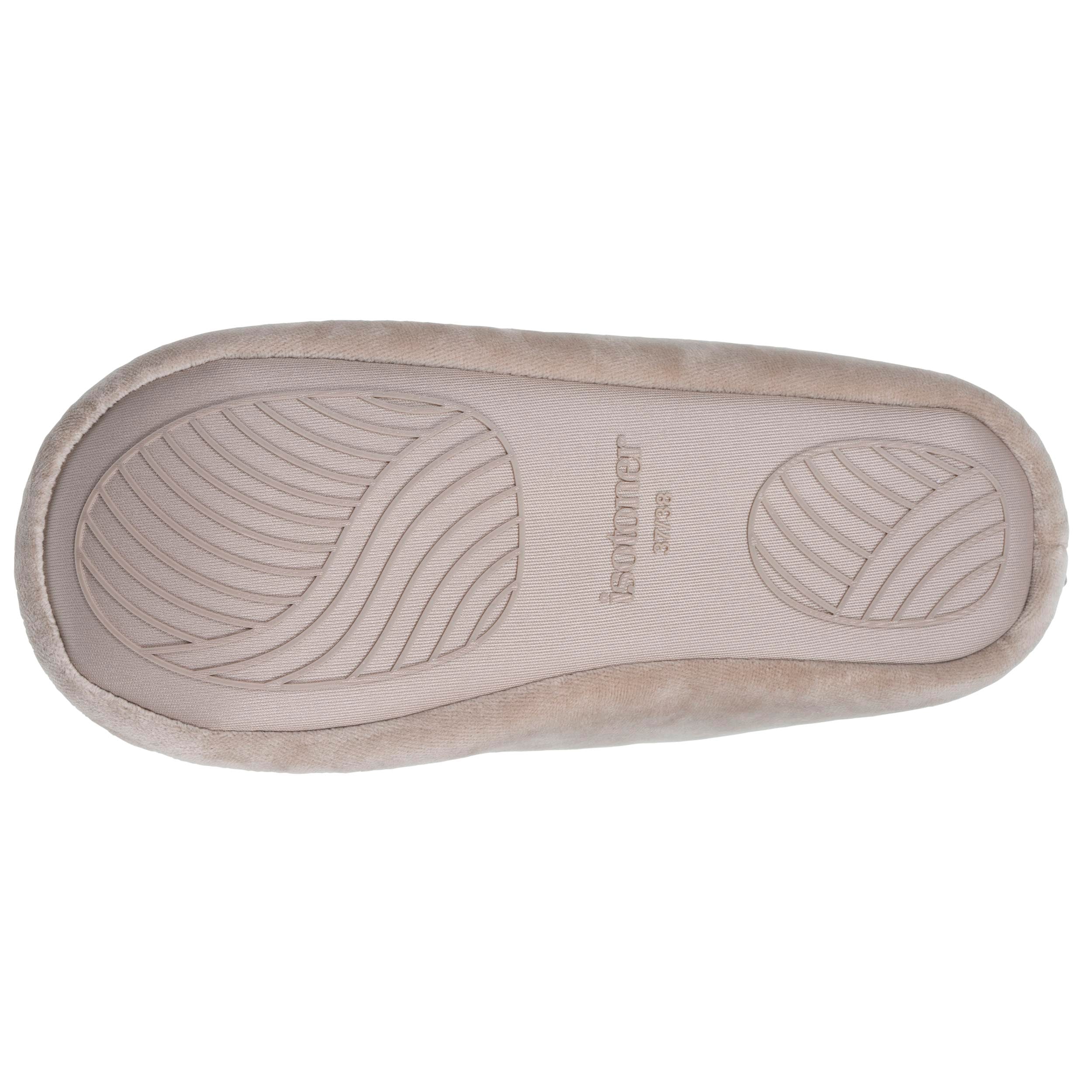isotoner-chaussons-bottillons-femme-beige-broderie image 4