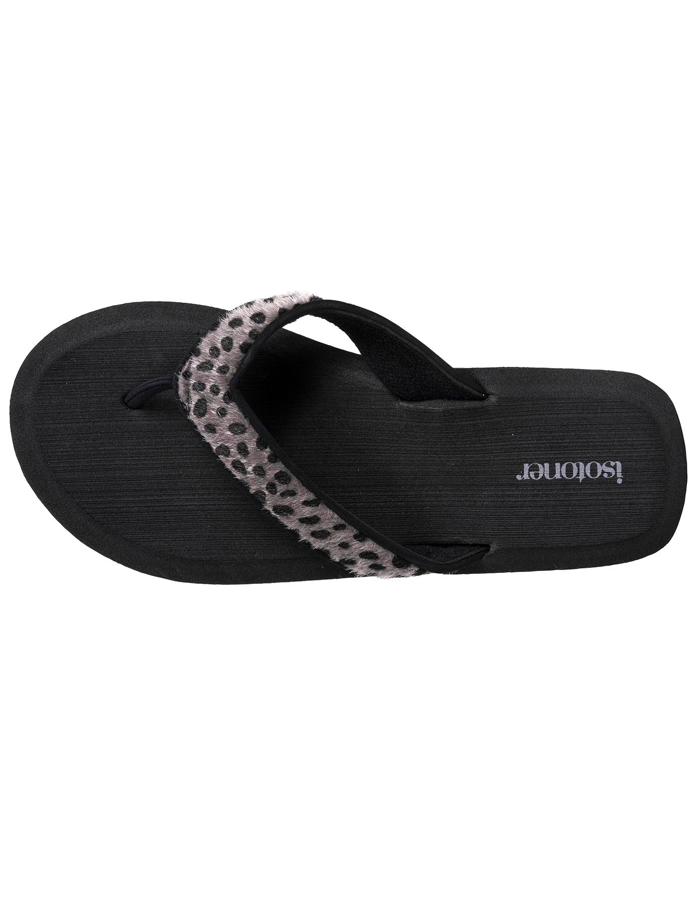 isotoner-tongs-femme-yoga-jungle-l-opard-noir image 7