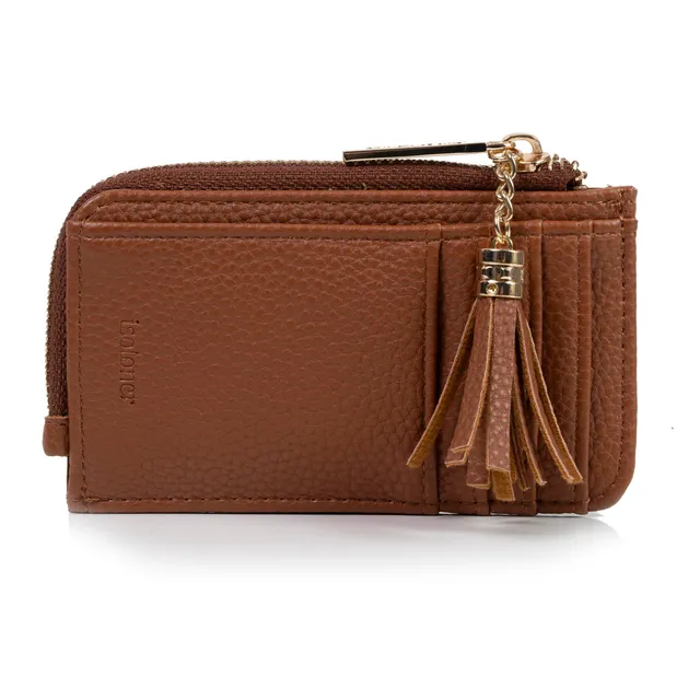 isotoner-porte-cartes-femme-zipp-camel image 1