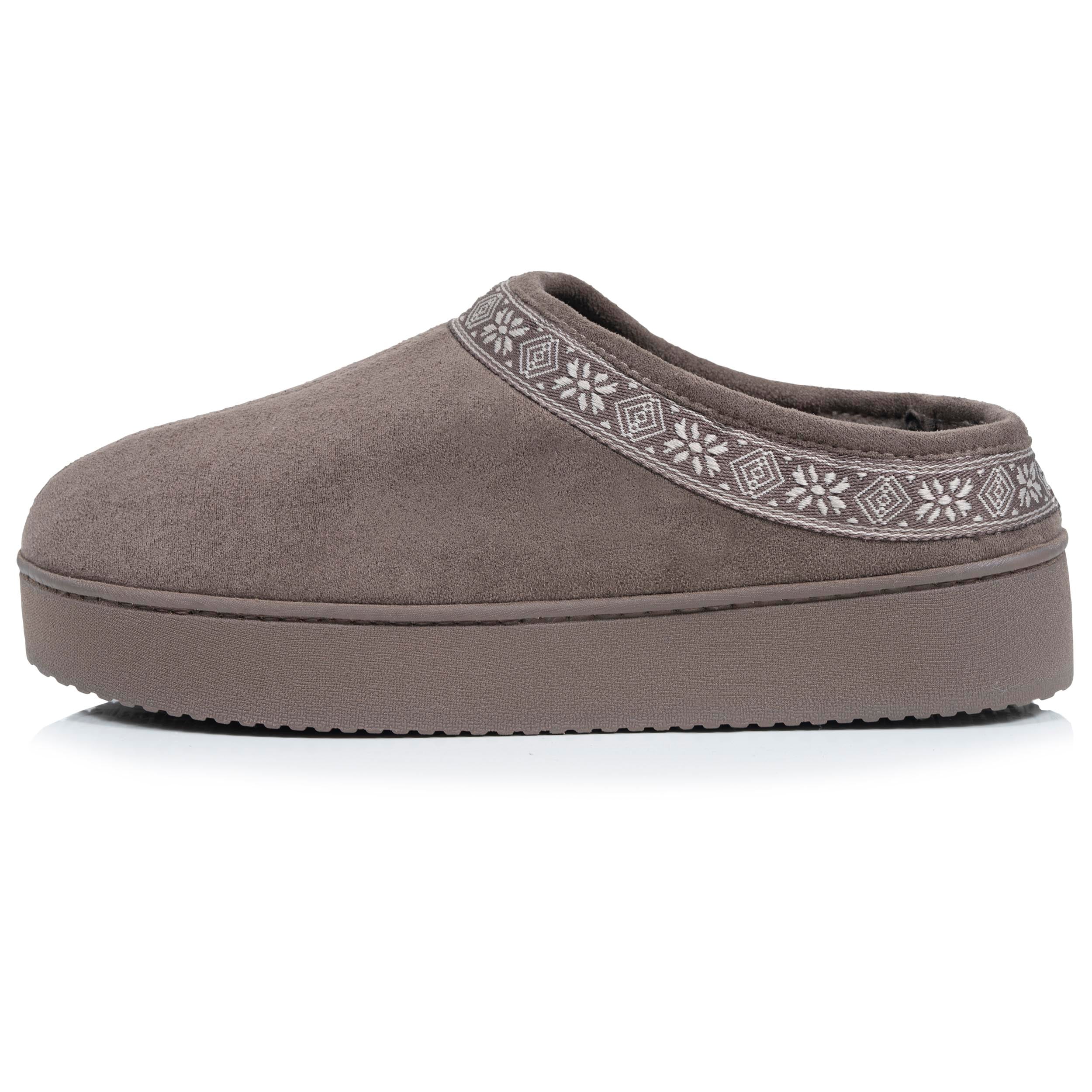 isotoner-chaussons-mules-plateforme-femme-taupe-3-5-cm image 4