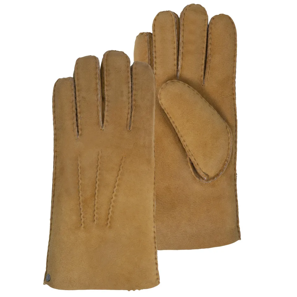 isotoner-gants-homme-cuir-chaud-caramel image 1