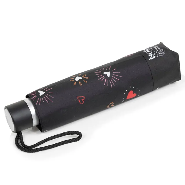 isotoner-parapluie-petit-prix-c-ur-rouge-23-cm image 1