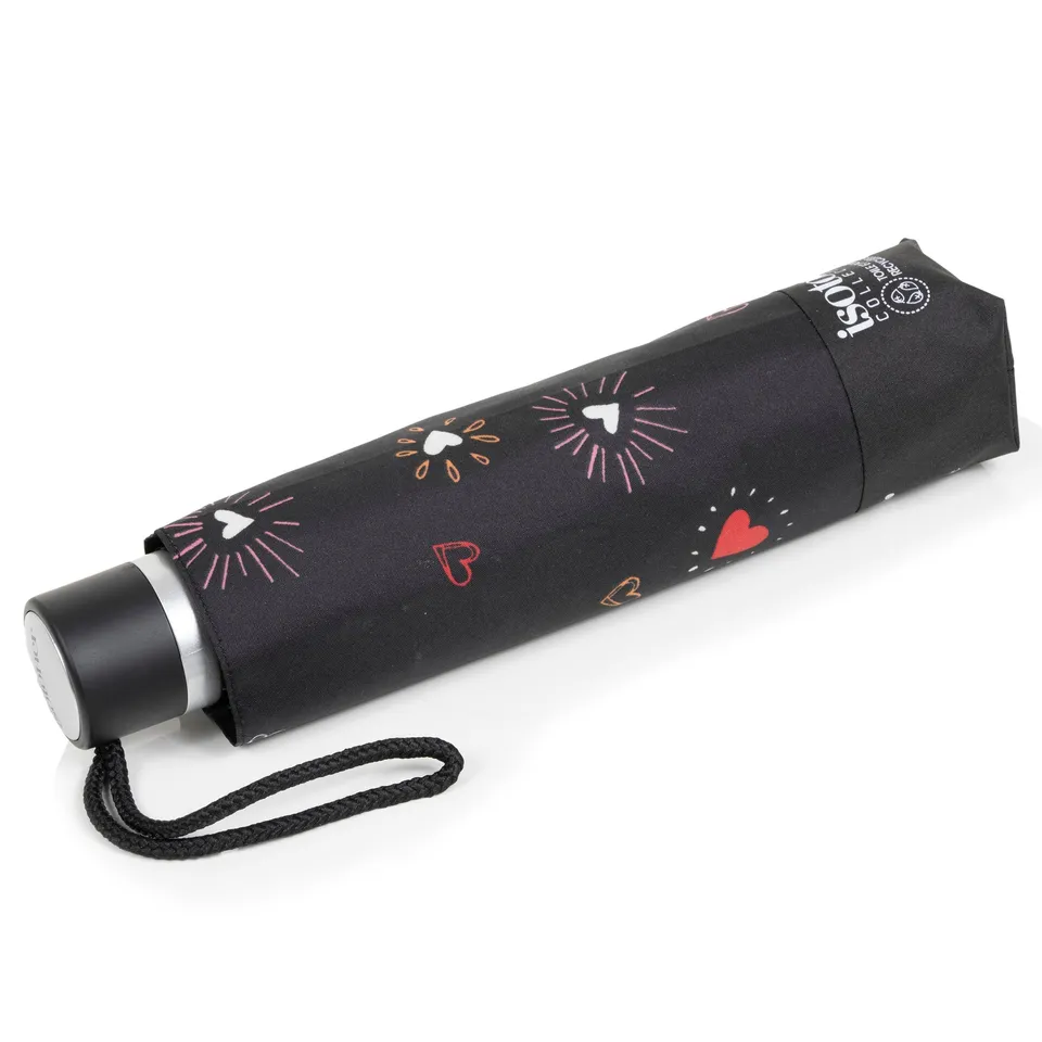 isotoner-parapluie-petit-prix-c-ur-rouge-23-cm image 1