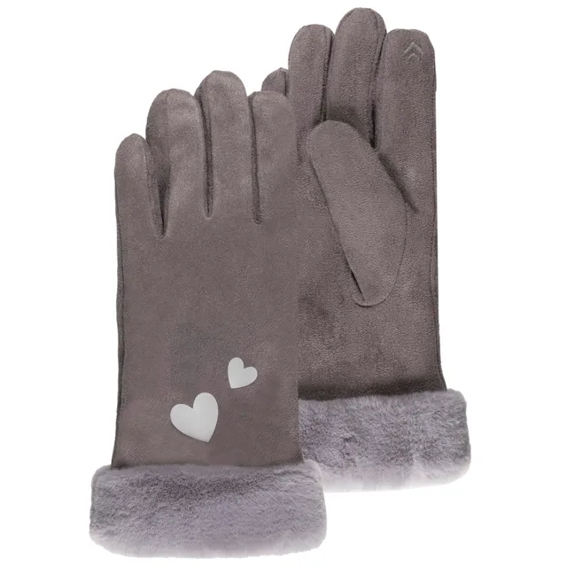 isotoner-gants-enfant-10-12-ans-c-urs-gris-tactiles-smartouch image 1