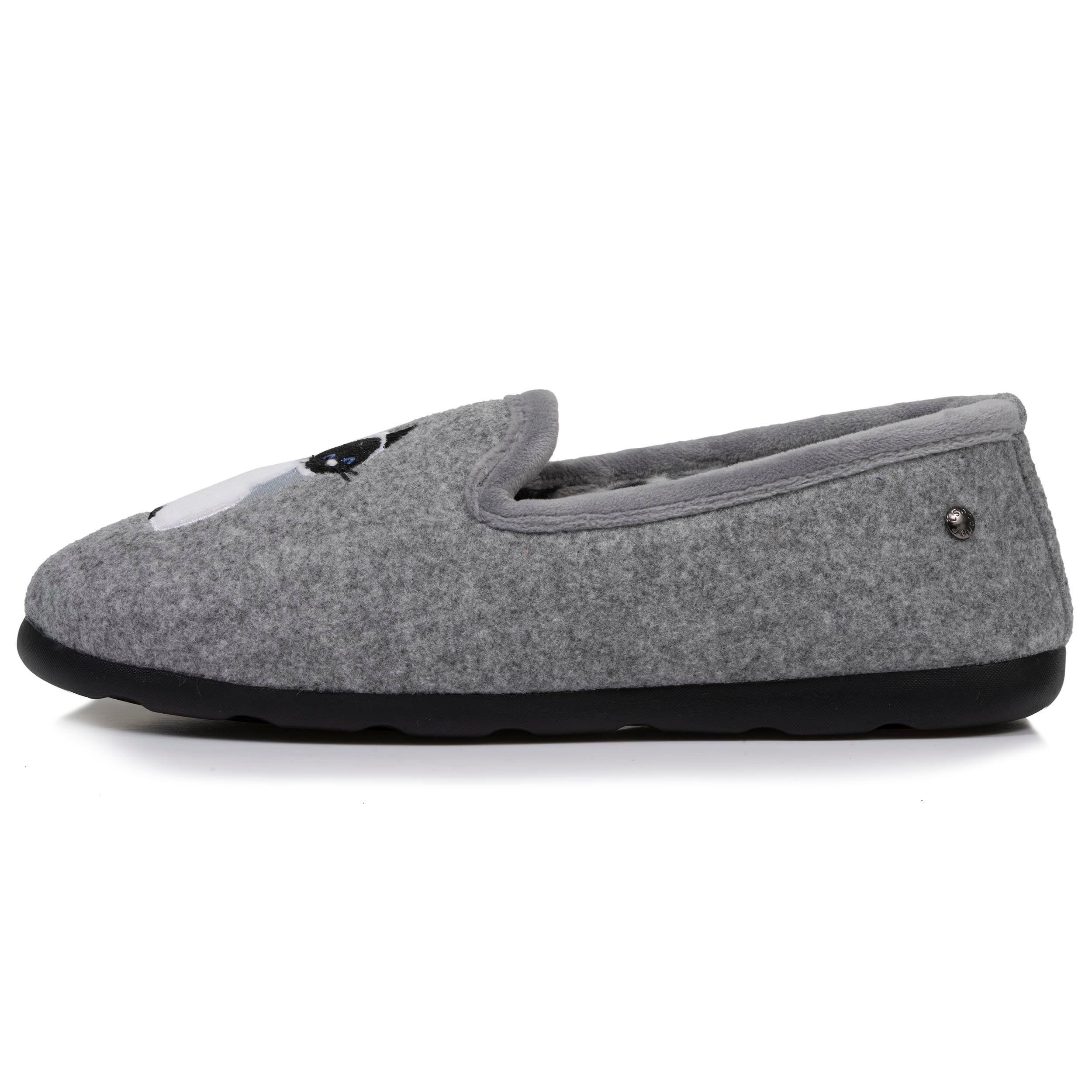isotoner-chaussons-slippers-femme-gris-charentaises-everywear image 4