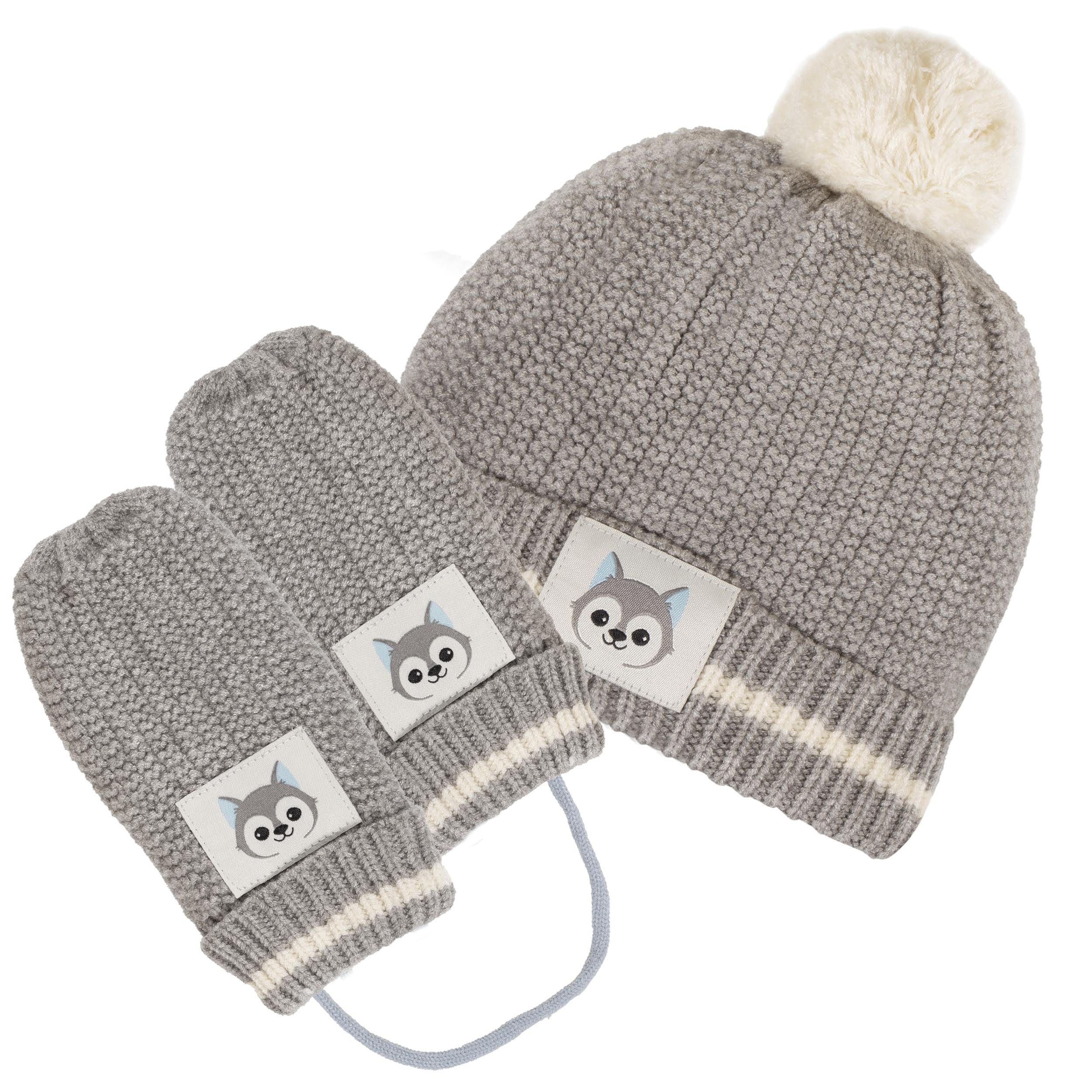 isotoner-moufles-maille-enfant-2-4-ans-gris-ultra-doux image 2