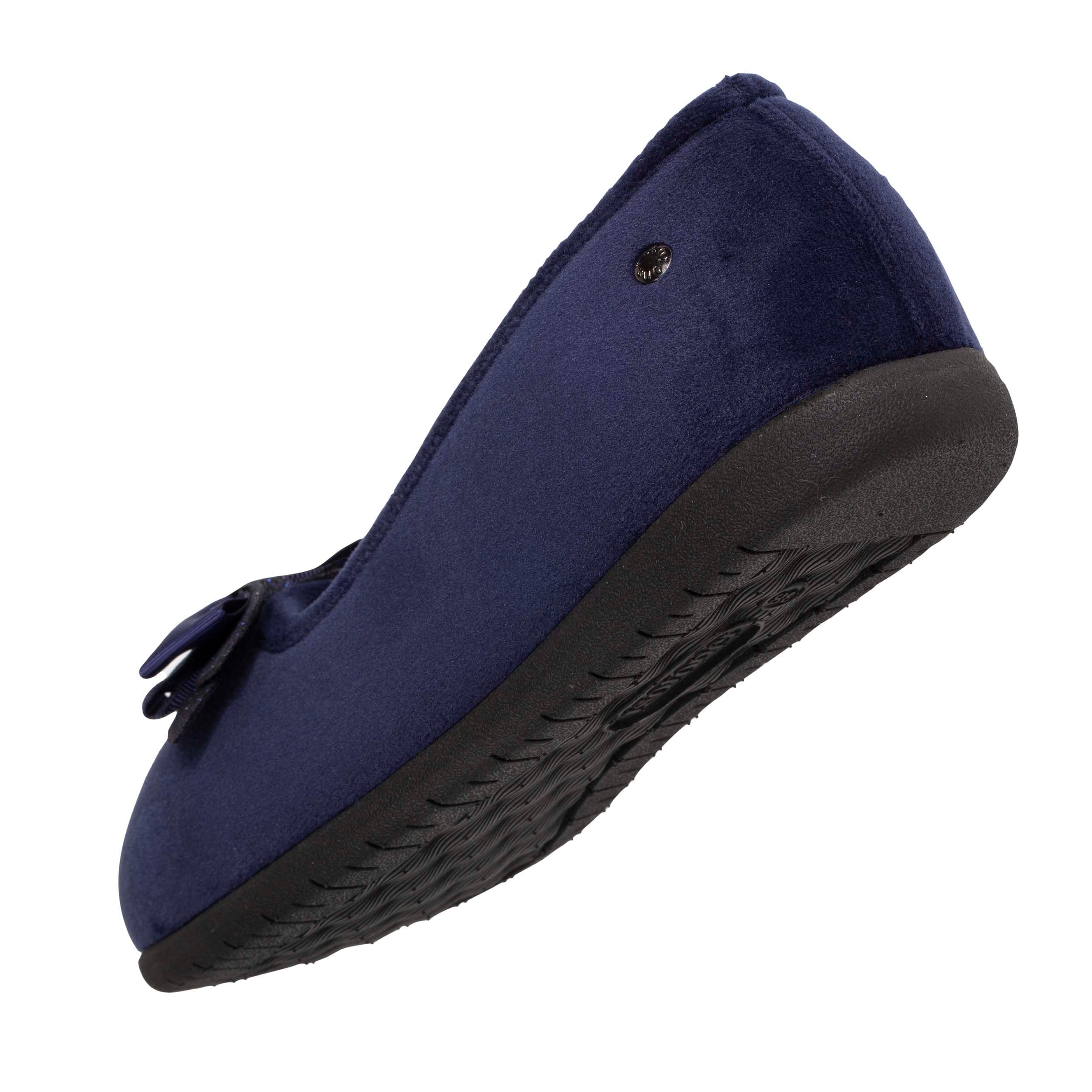 isotoner-chaussons-ballerines-femme-n-ud-marine-everywear image 5