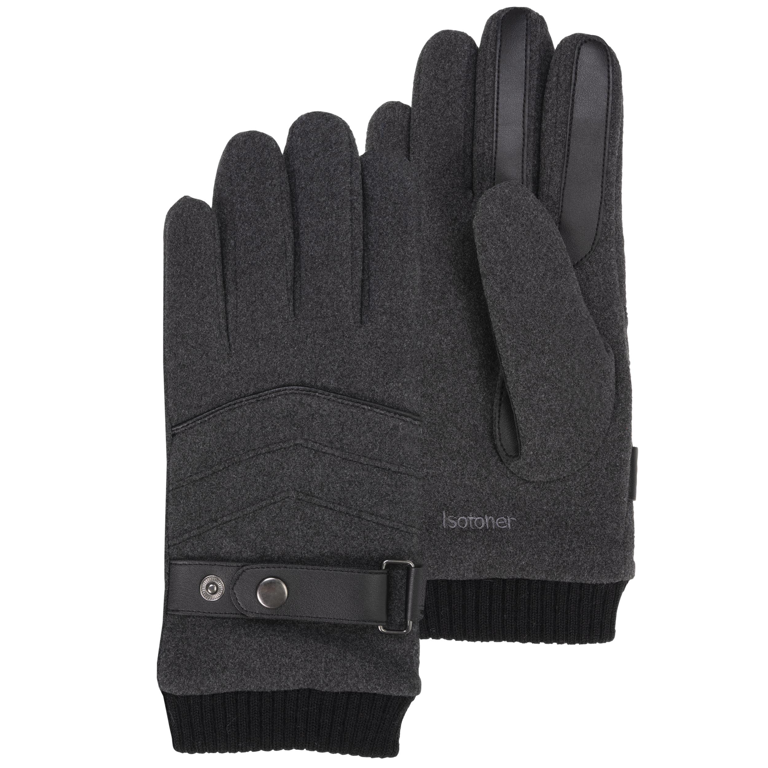 isotoner-gants-homme-gris-tactiles-smartouch image 1