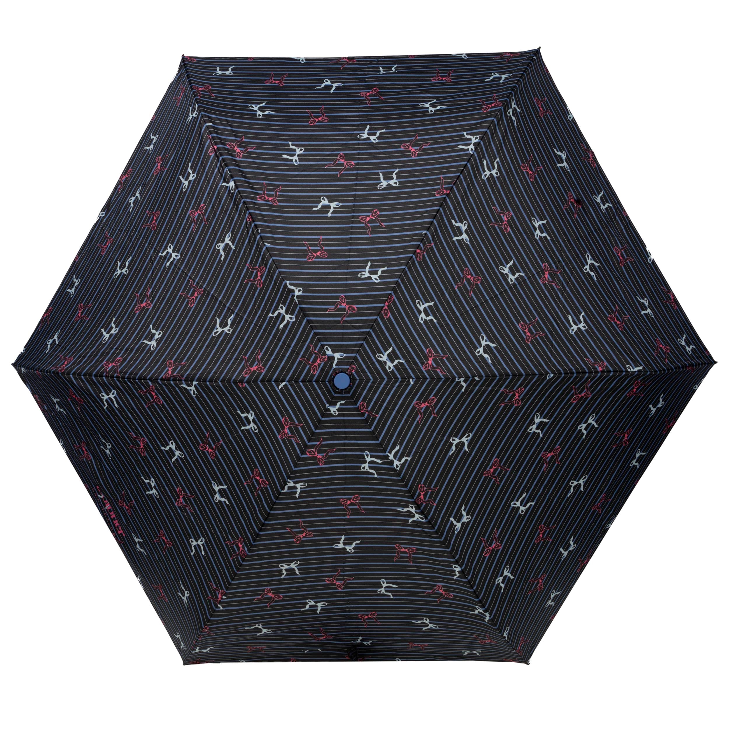 isotoner-parapluie-mini-slim-rayure-n-ud-bleu-compact-16-cm image 3