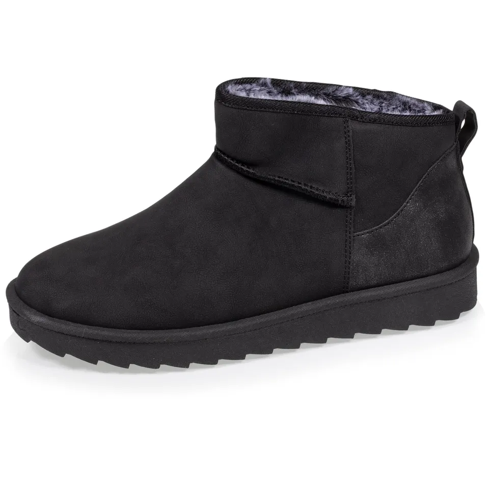 isotoner-bottines-basses-femme-fourr-e-noir image 1