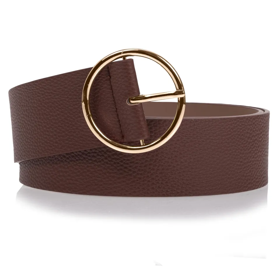 isotoner-ceinture-xl-femme-marron-synth-tique-grain-5-cm image 1