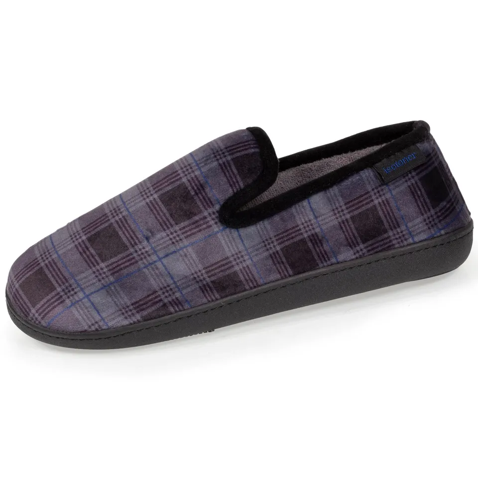 isotoner-chaussons-charentaises-homme-tartan image 1