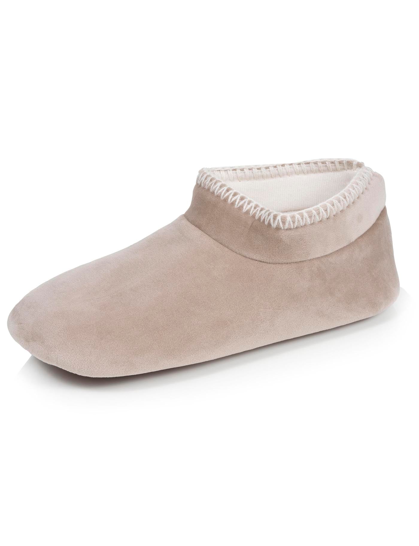 isotoner-chaussons-bottillons-femme-beige-broderie image 6