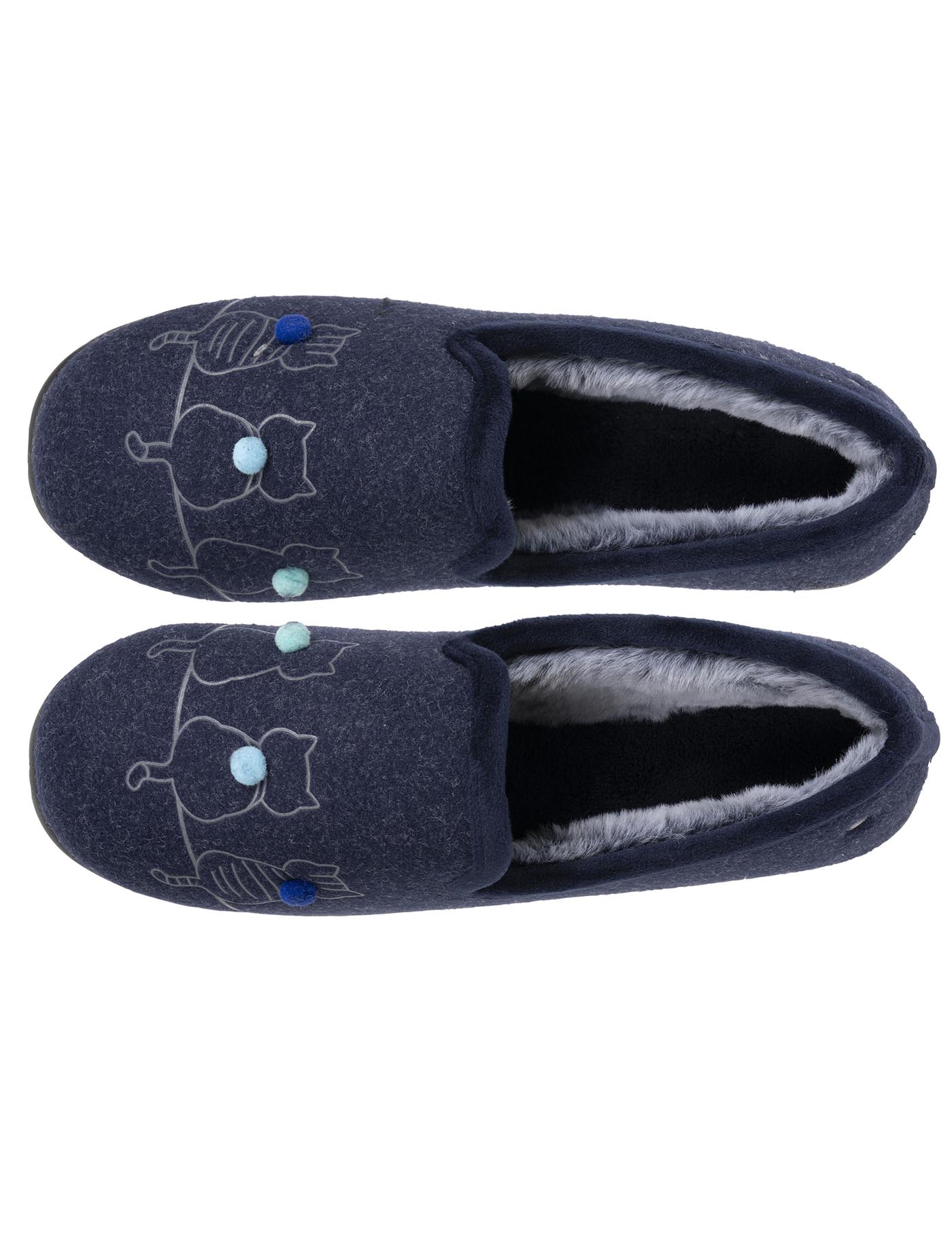 isotoner-chaussons-slippers-femme-bleu-charentaises image 7