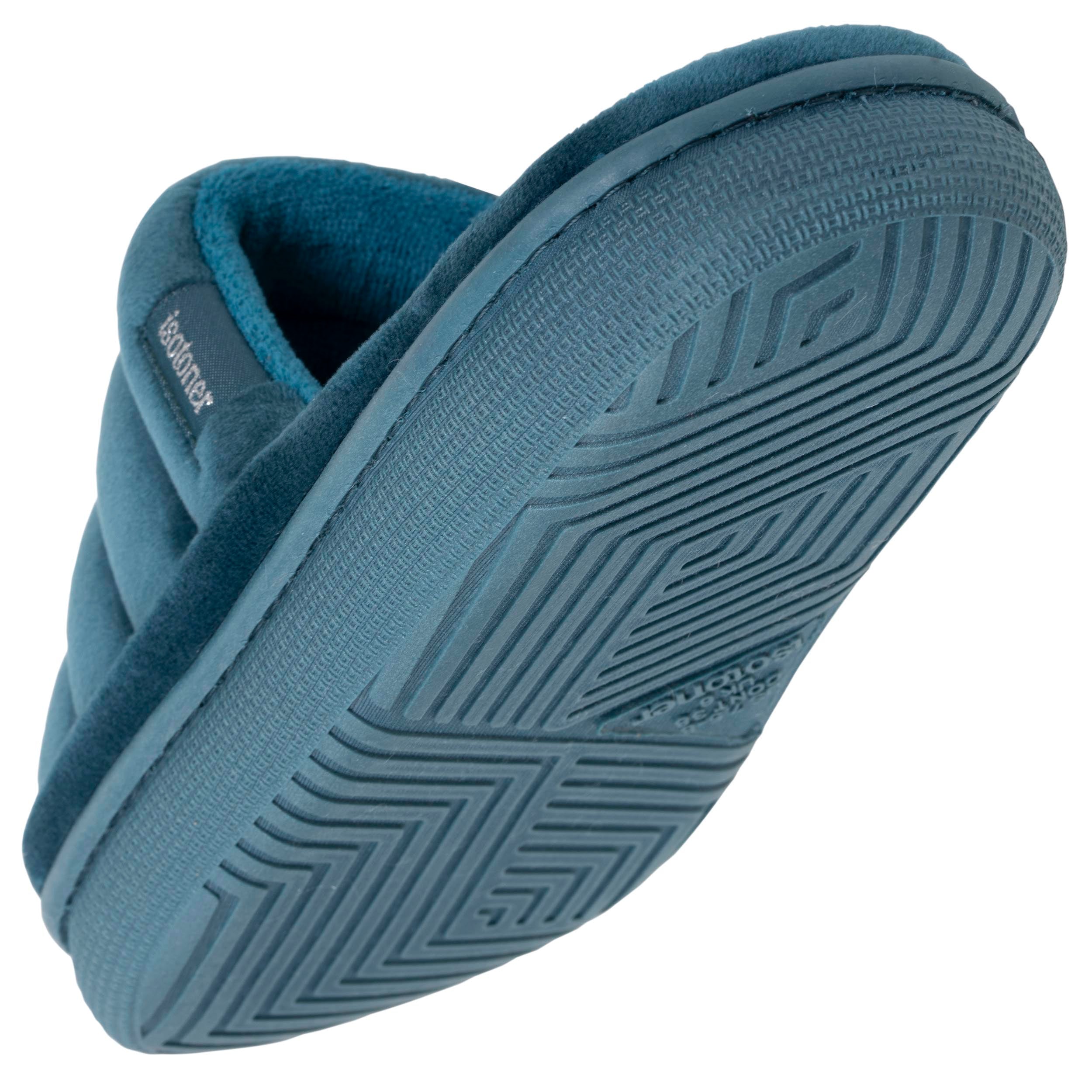 isotoner-bloup-chaussons-sandales-femme-bleu-canard-velours image 5