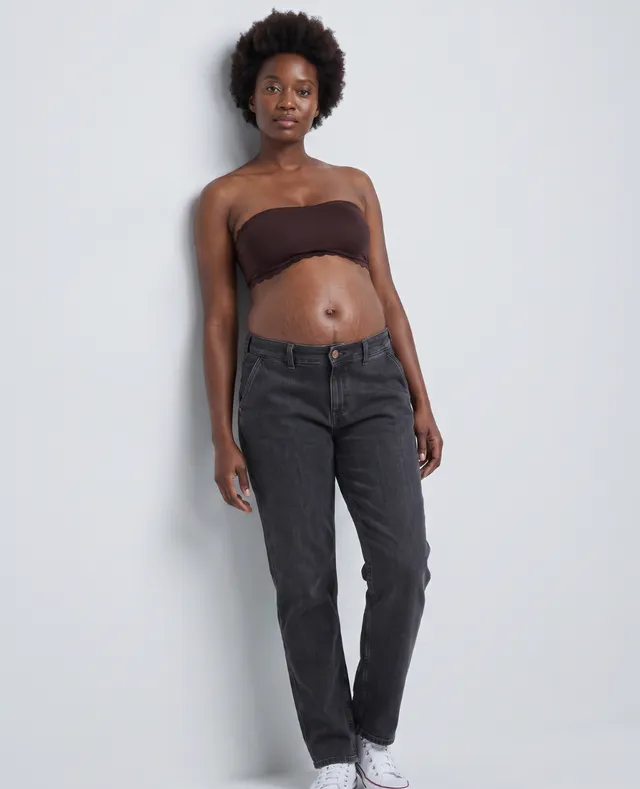 cache-c-ur-jean-de-grossesse-mom-fit-carrie-gris-used image 1