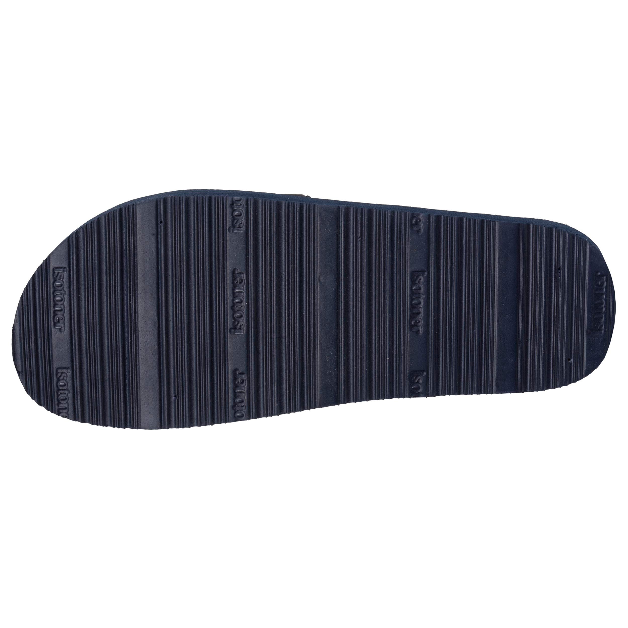 isotoner-mules-claquettes-homme-moul-es-bleu-rouge image 4