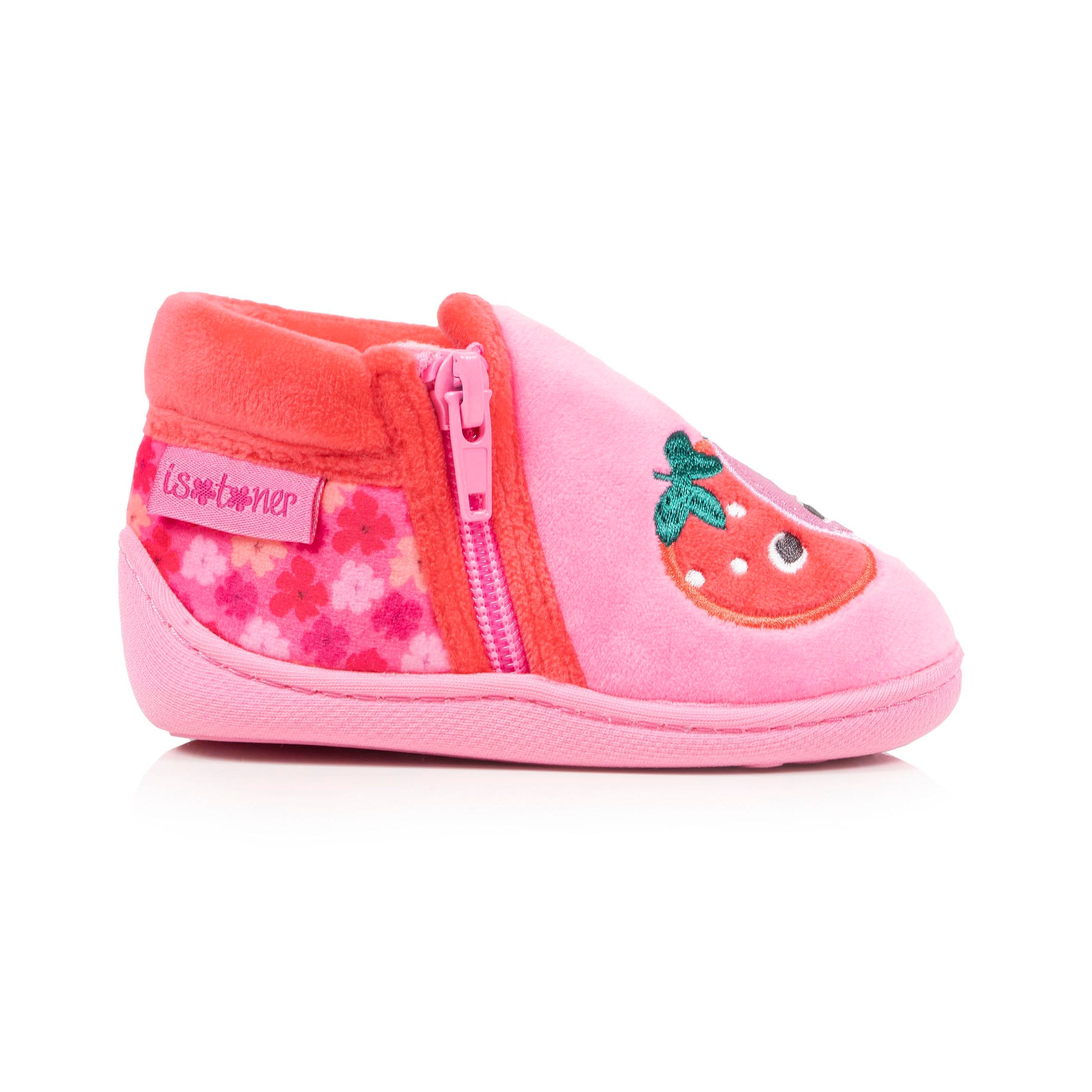 isotoner-chaussons-bottillons-zip-b-b-fraise-rose image 8