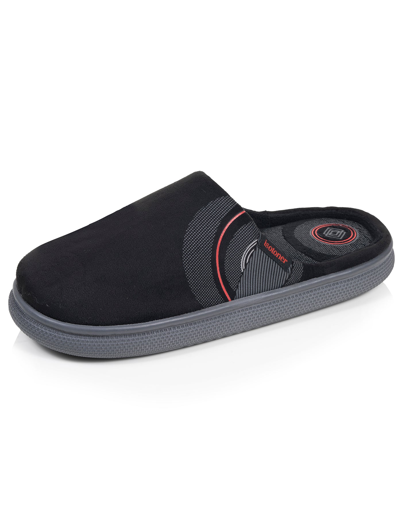 isotoner-chaussons-mules-homme-bloup-noir-graphite image 6
