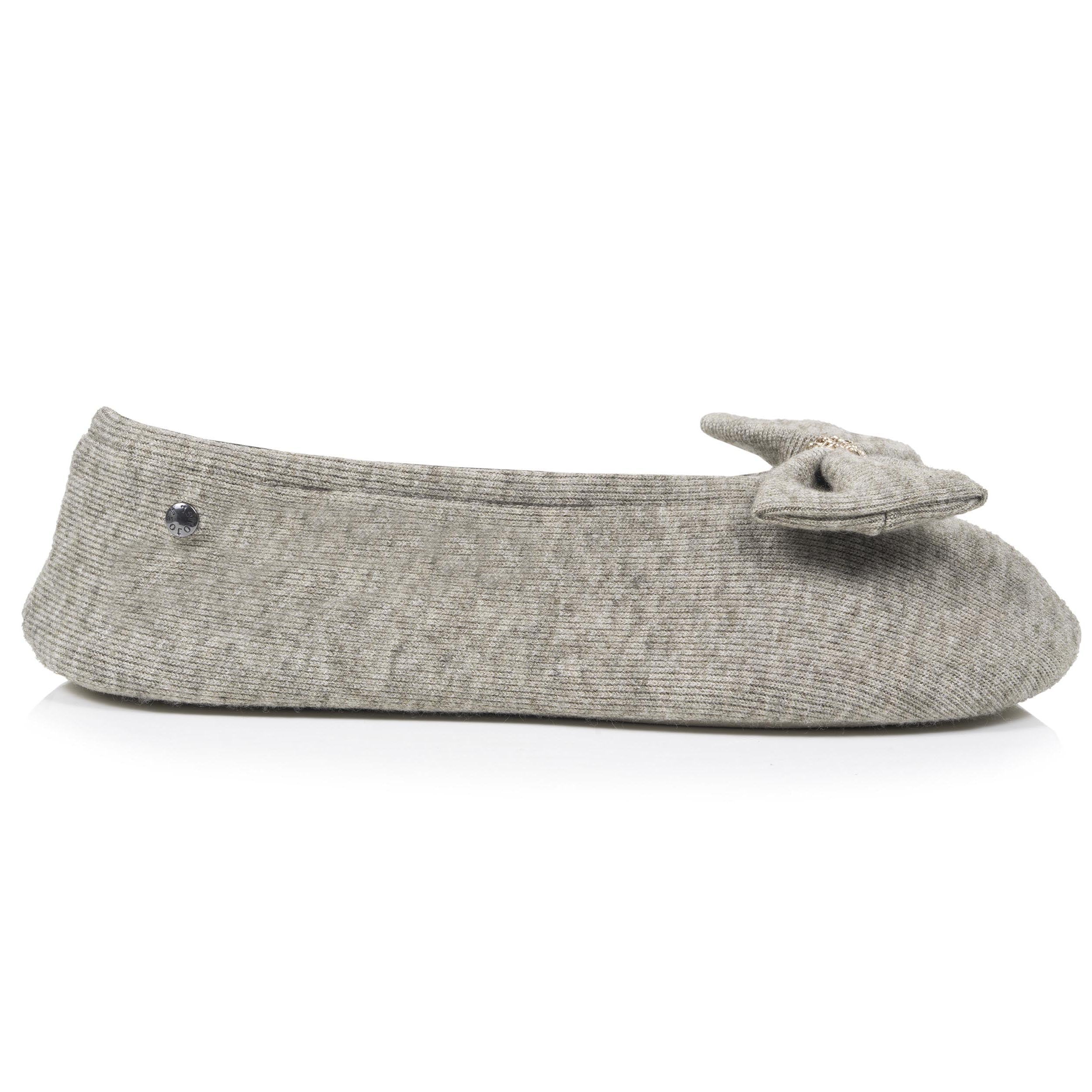 isotoner-chaussons-ballerines-femme-grand-n-ud-kaki image 8
