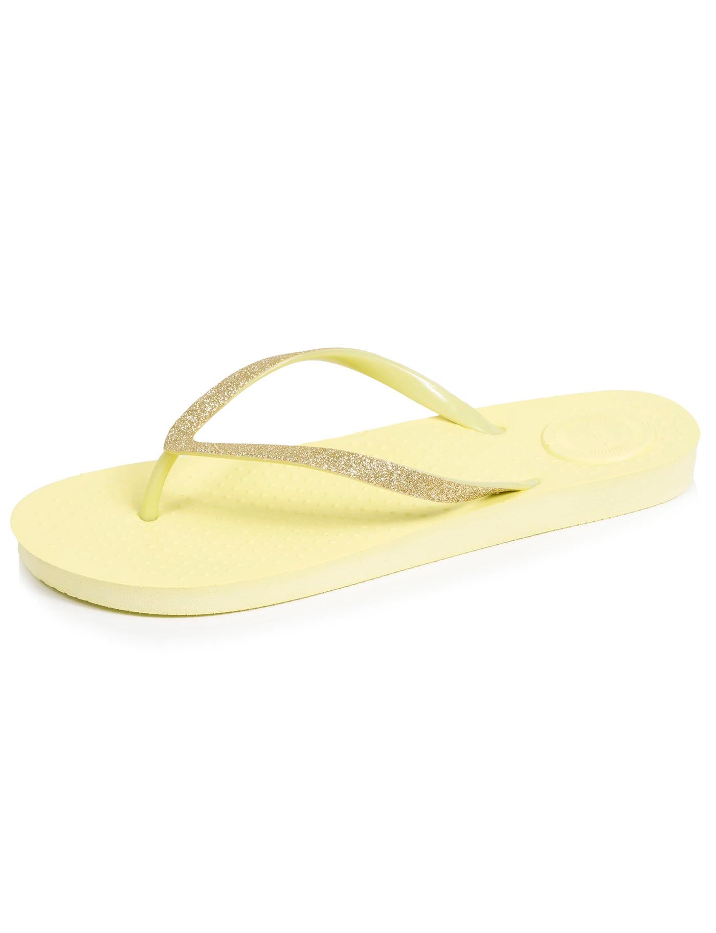 isotoner-tongs-femme-tige-paillettes-jaune image 6