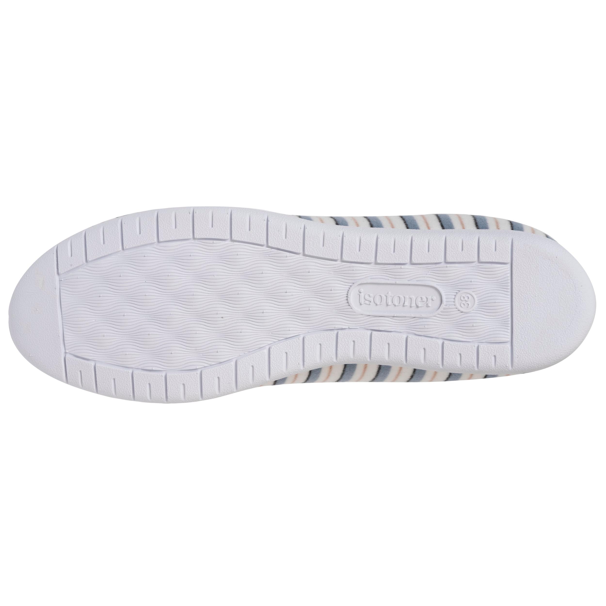 isotoner-chaussons-ballerines-femme-rayure-marini-re image 5