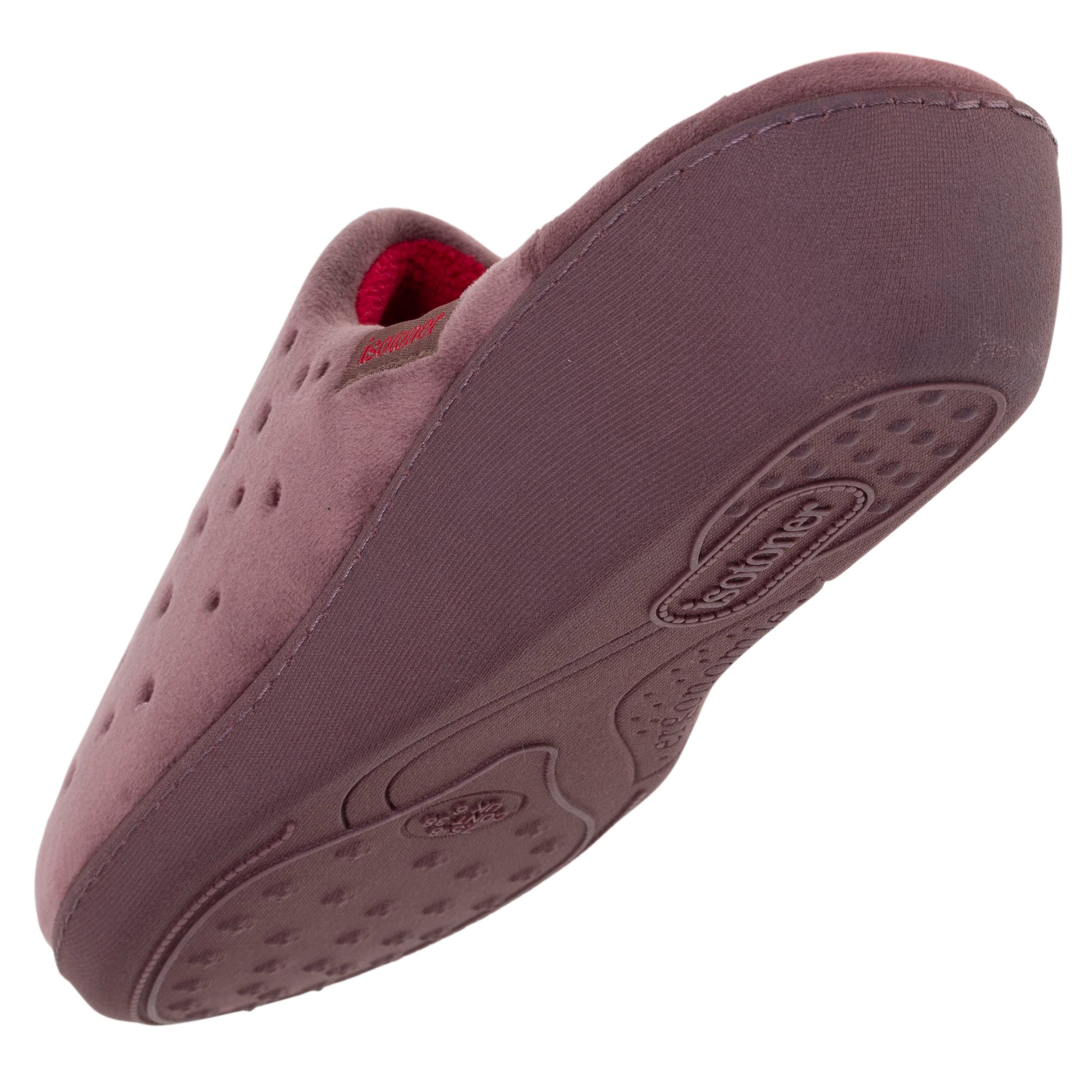 isotoner-chaussons-mules-femme-taupe-talon-4-cm-m-moire-de-forme image 5