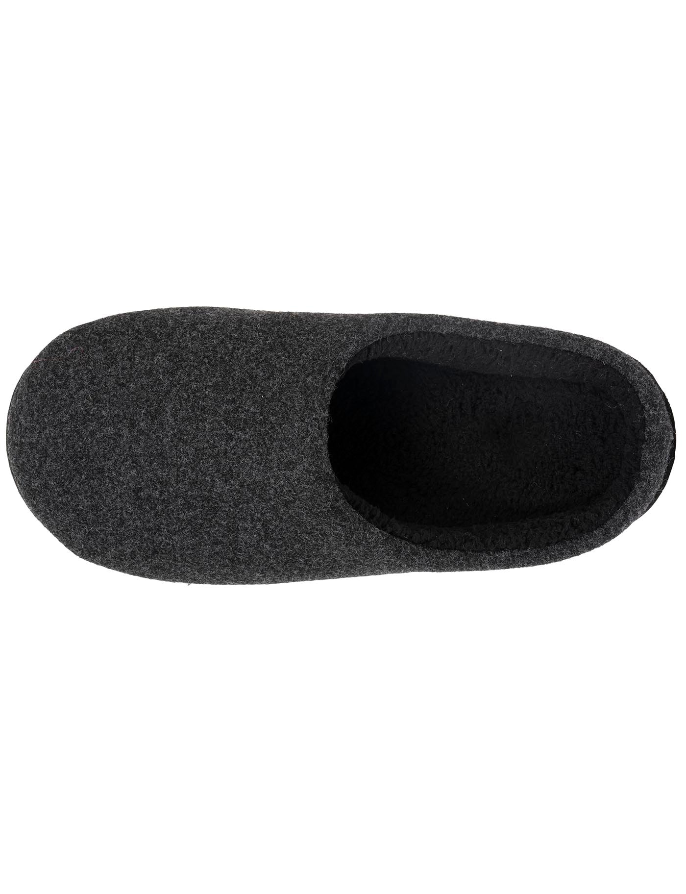 isotoner-chaussons-mules-homme-noir-feutrine-chin-e image 7