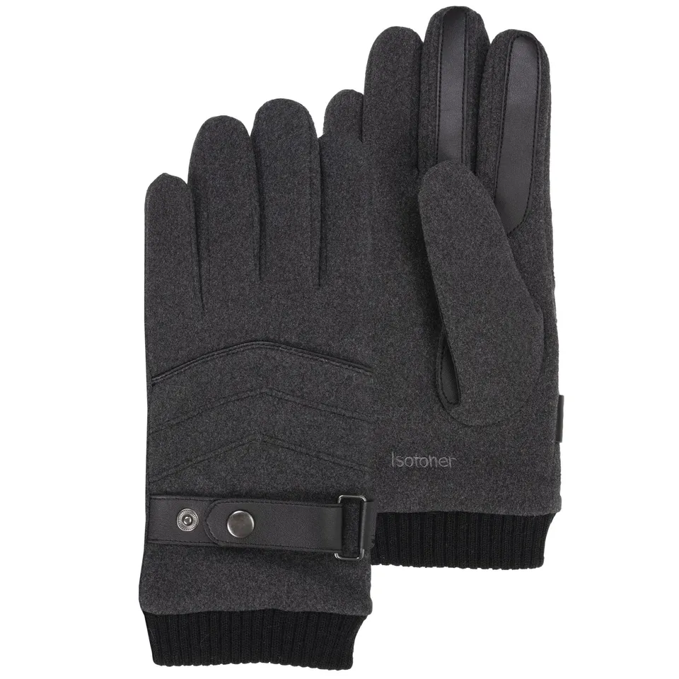 isotoner-gants-homme-gris-tactiles-smartouch image 1
