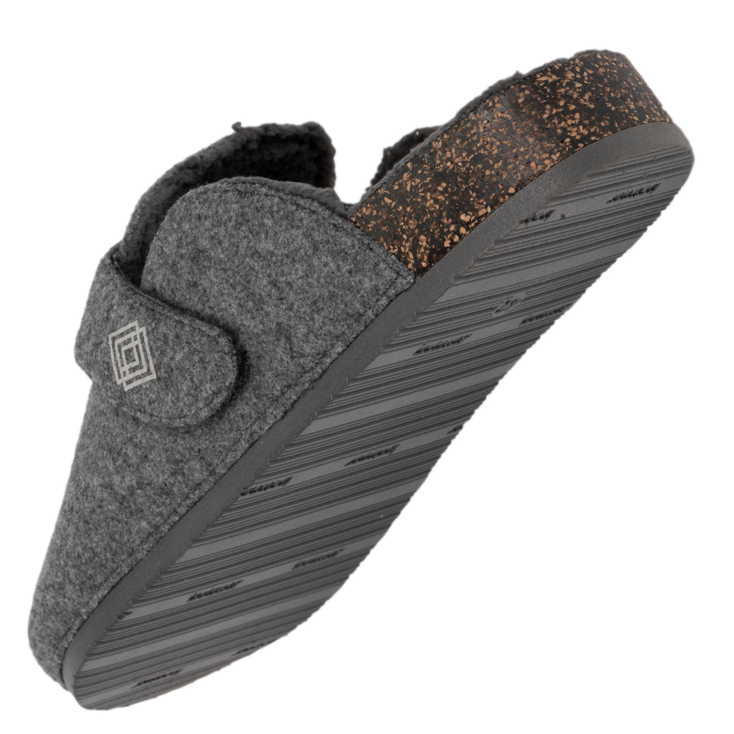 isotoner-chaussons-sabots-homme-gris-chin-bride-scratch image 5