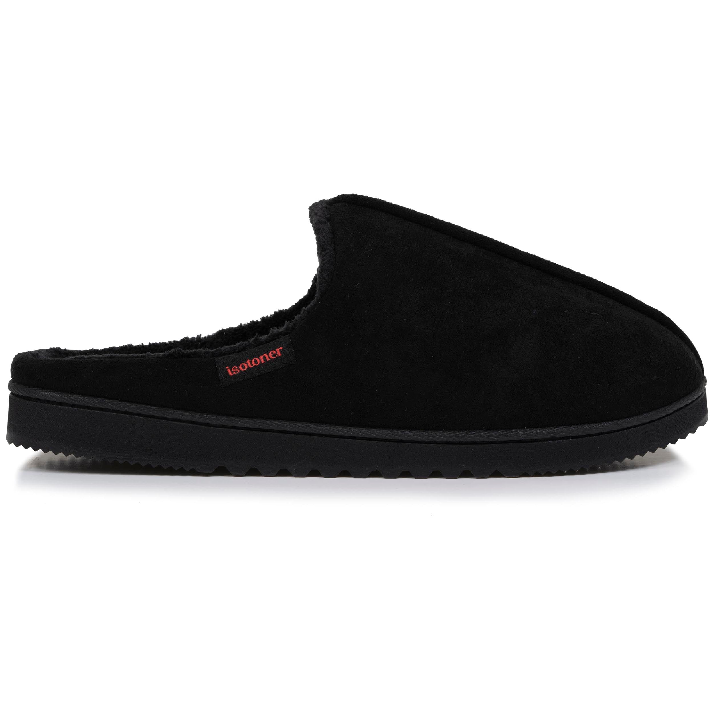 isotoner-chaussons-mules-homme-noir-surpiqu-s image 8