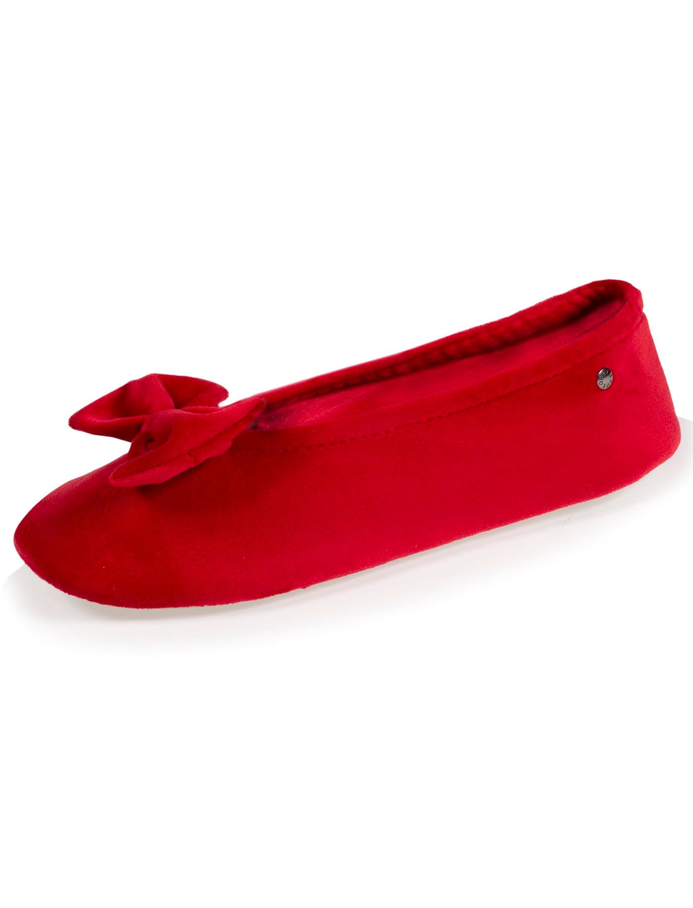 isotoner-chaussons-ballerines-femme-grand-n-ud-rouge image 6