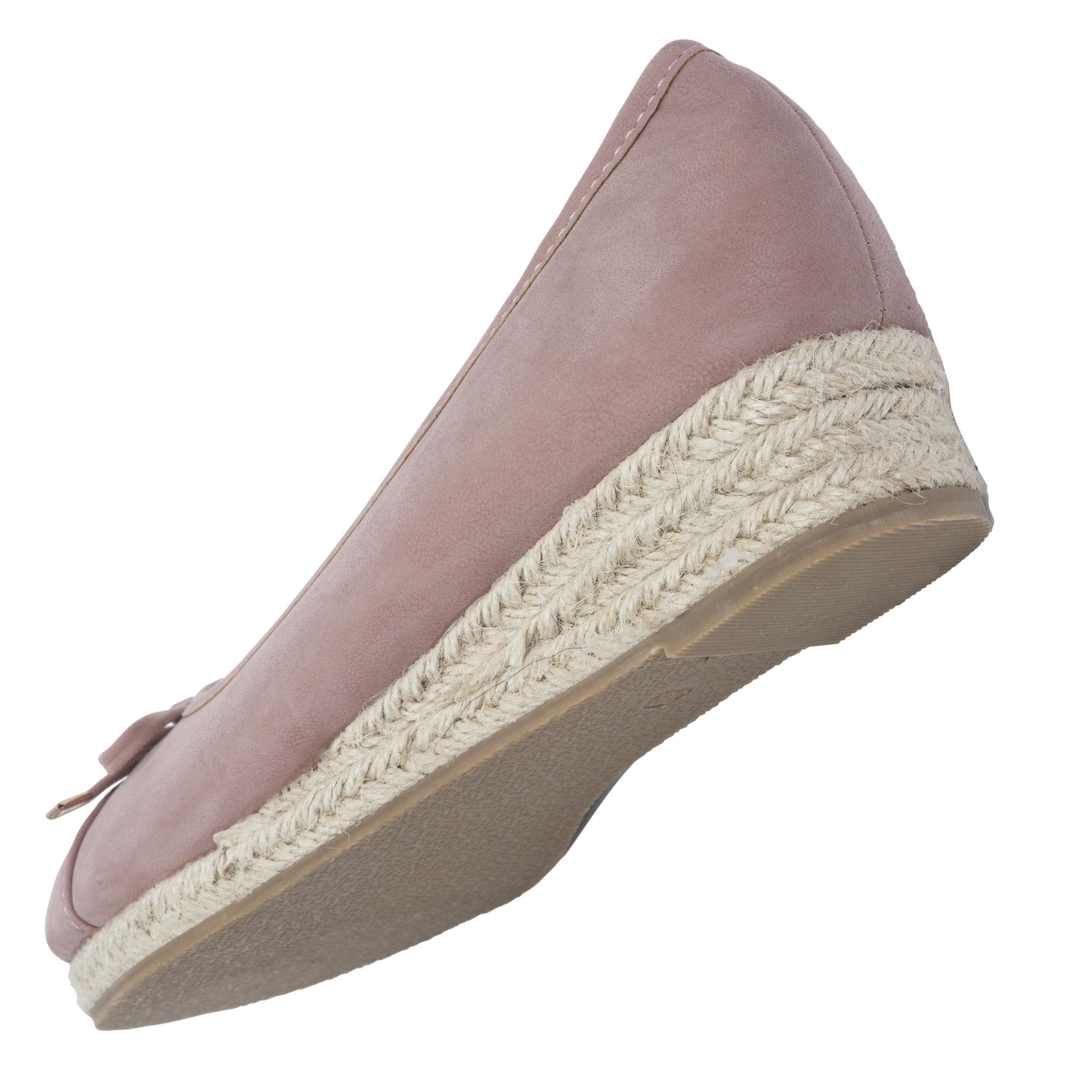 isotoner-ballerines-femme-corde-compens-rose-poudr image 6