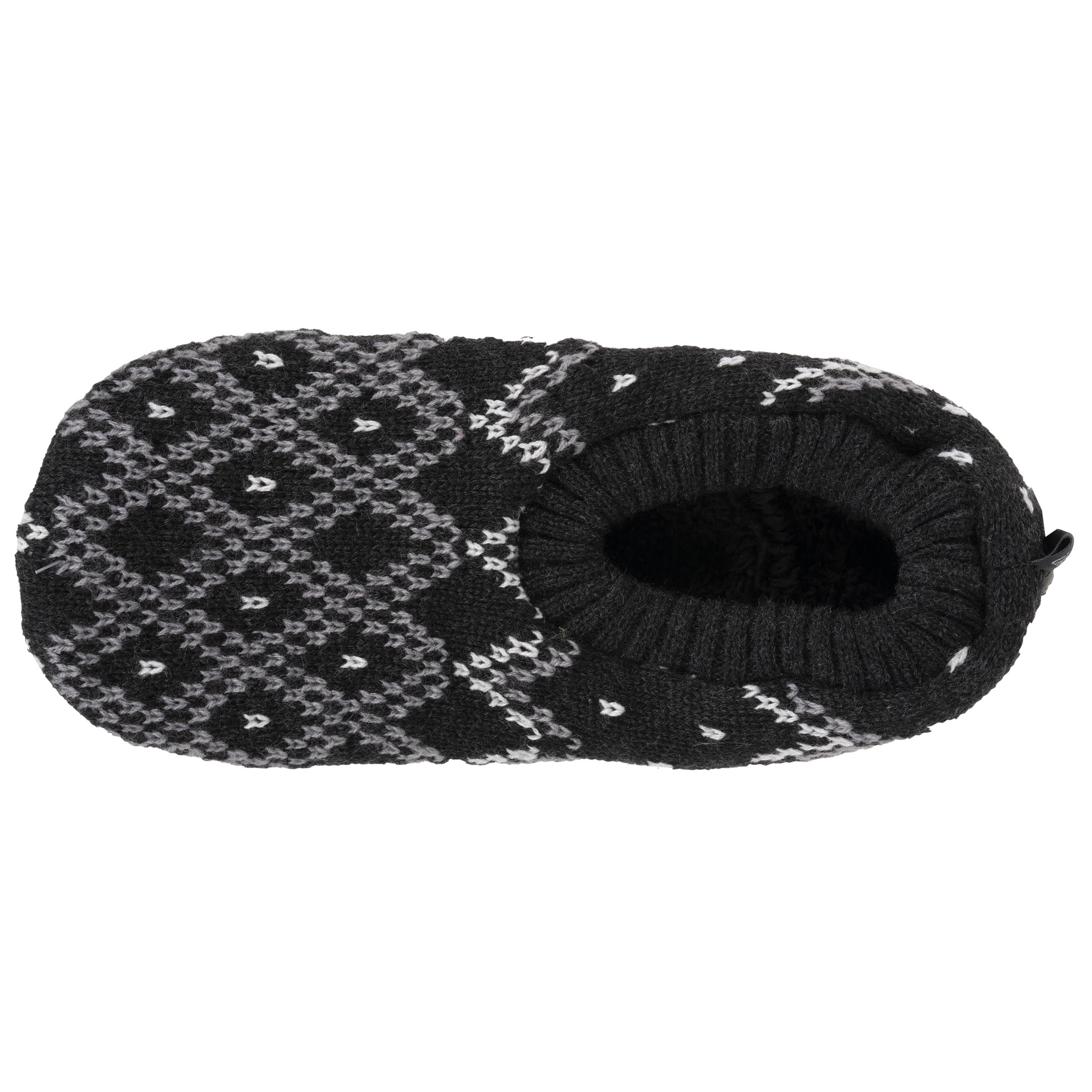 isotoner-chaussettes-chaussons-homme-jacquard-gris-2 image 2