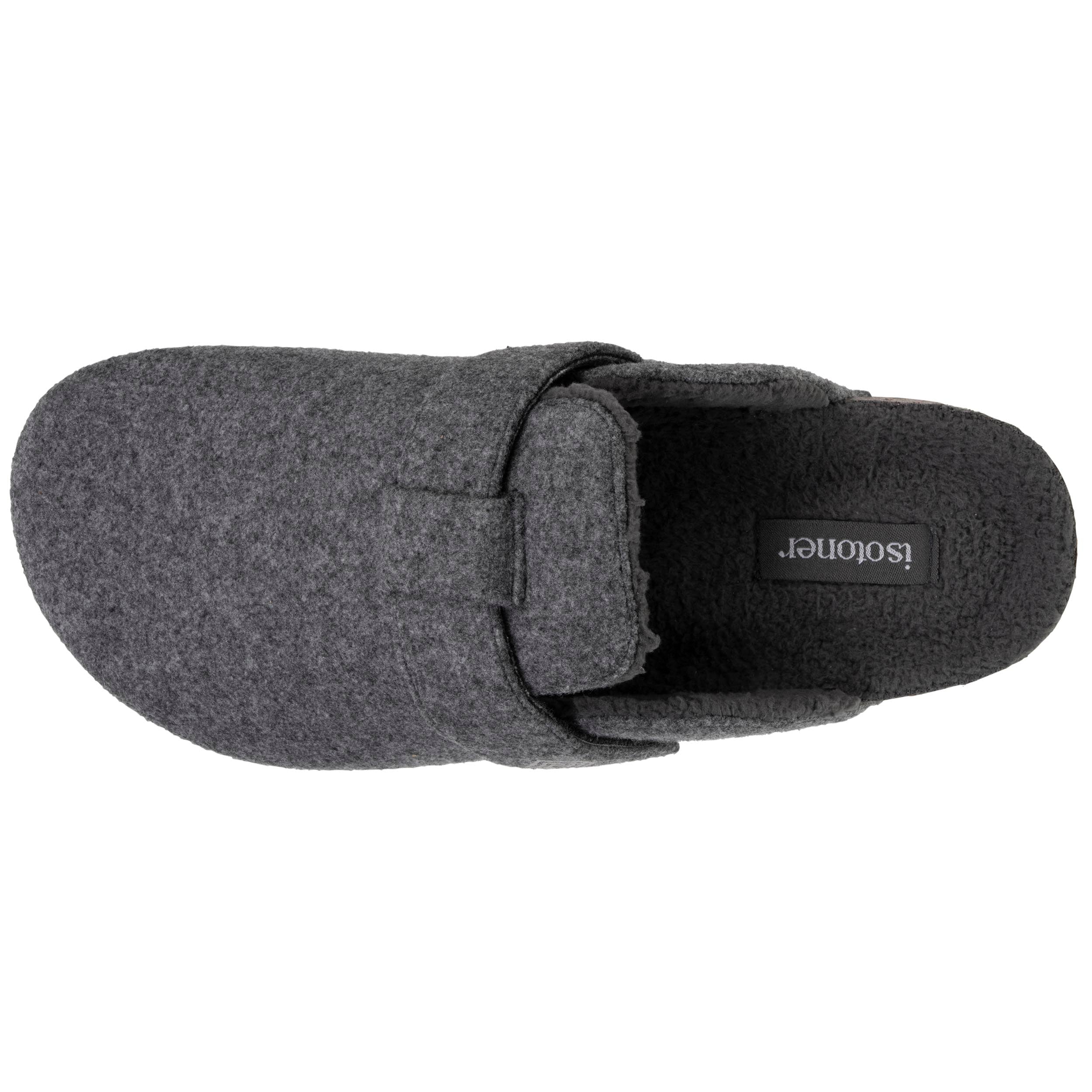 isotoner-chaussons-sabots-homme-gris-chin-bride-scratch image 2