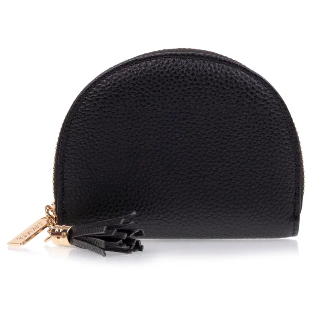 isotoner-porte-monnaie-demi-lune-femme-noir image 1