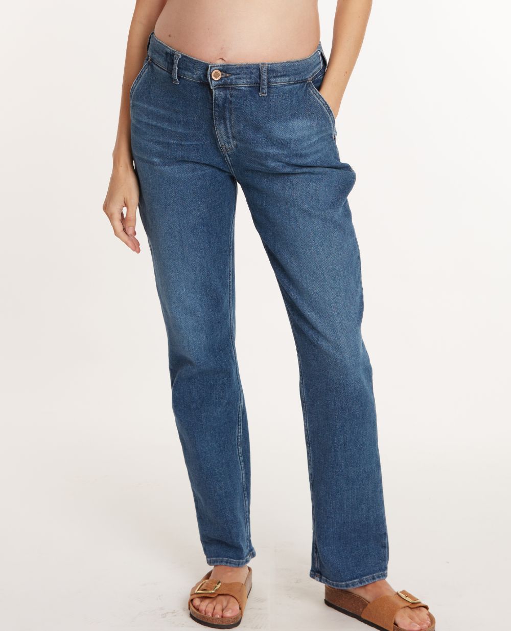 cache-c-ur-carrie-jean-de-grossesse-mom-fit-mid-blue-used image 7