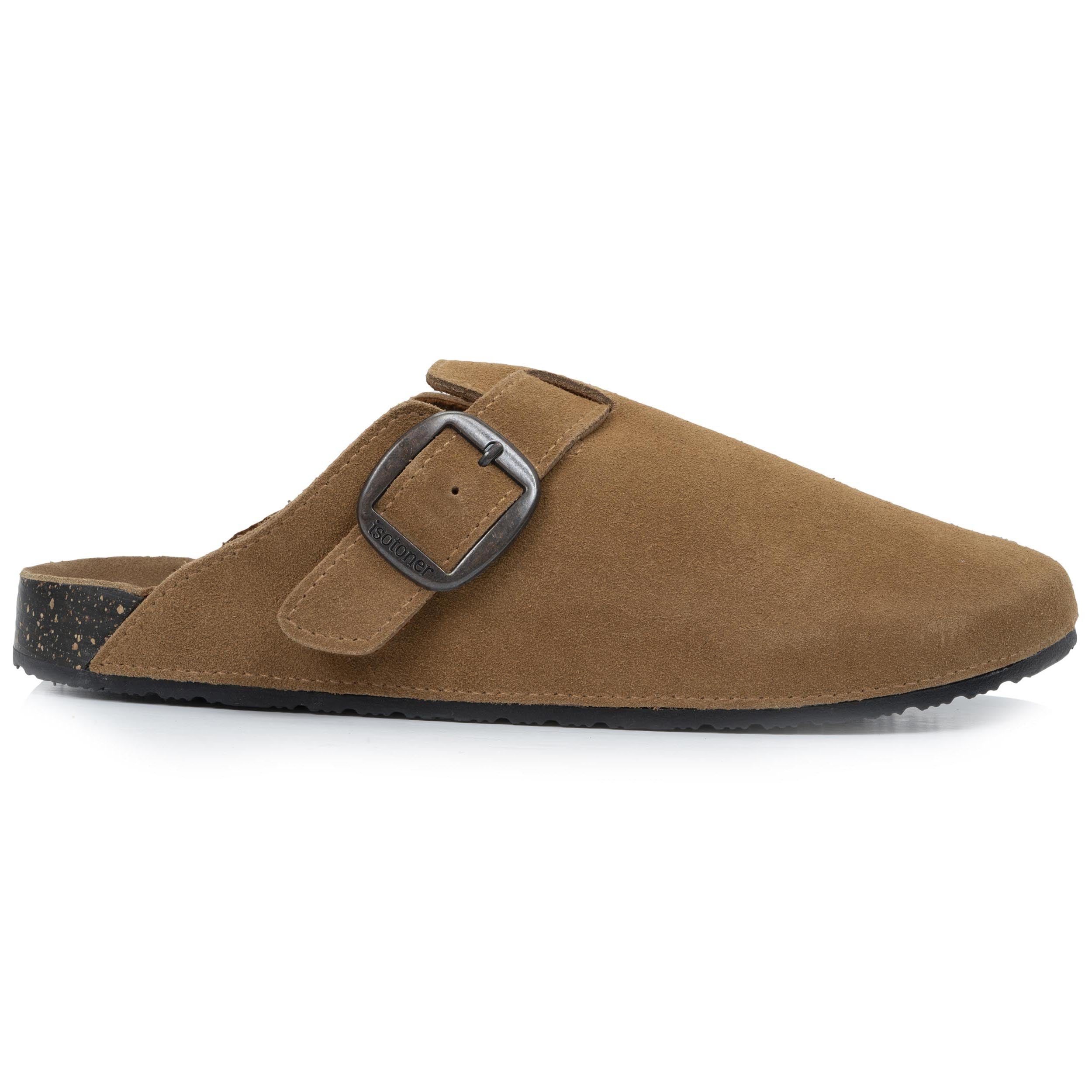 isotoner-mules-sabots-femme-cuir-camel image 8