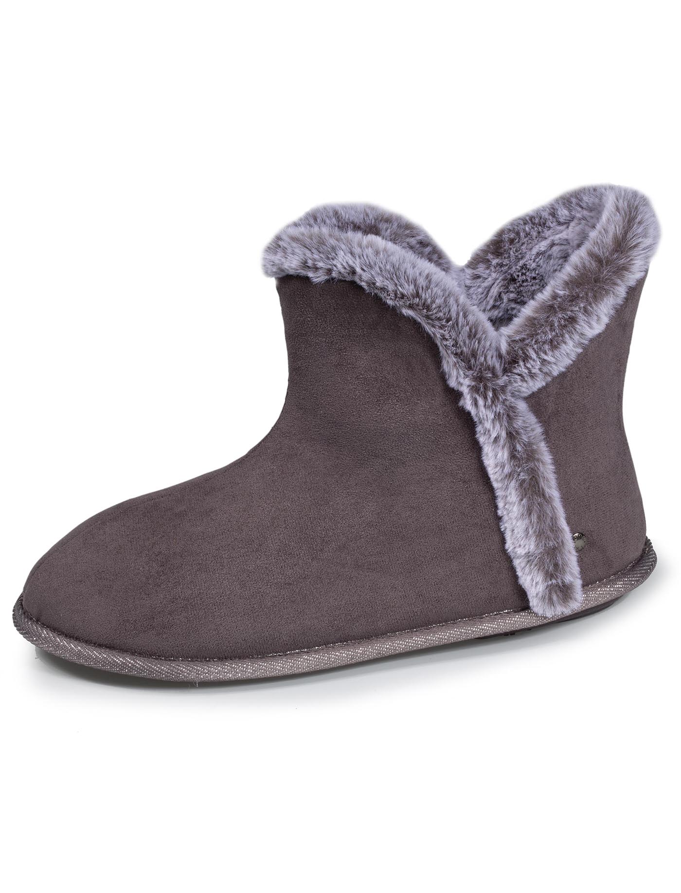 isotoner-chaussons-bottillons-femme-gris image 6