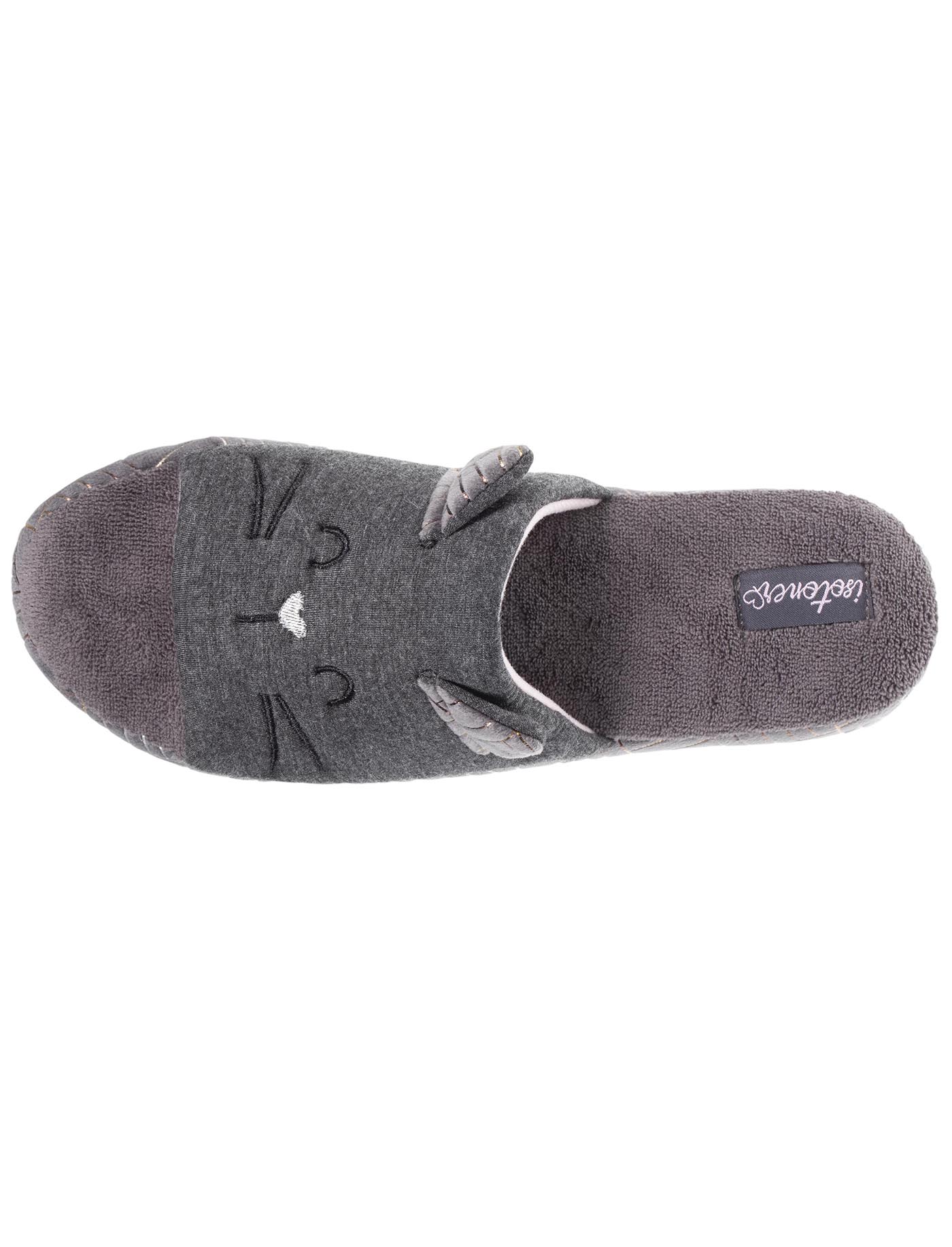 isotoner-chaussons-sandales-mules-femme-3d-gris-chin-fonc image 7
