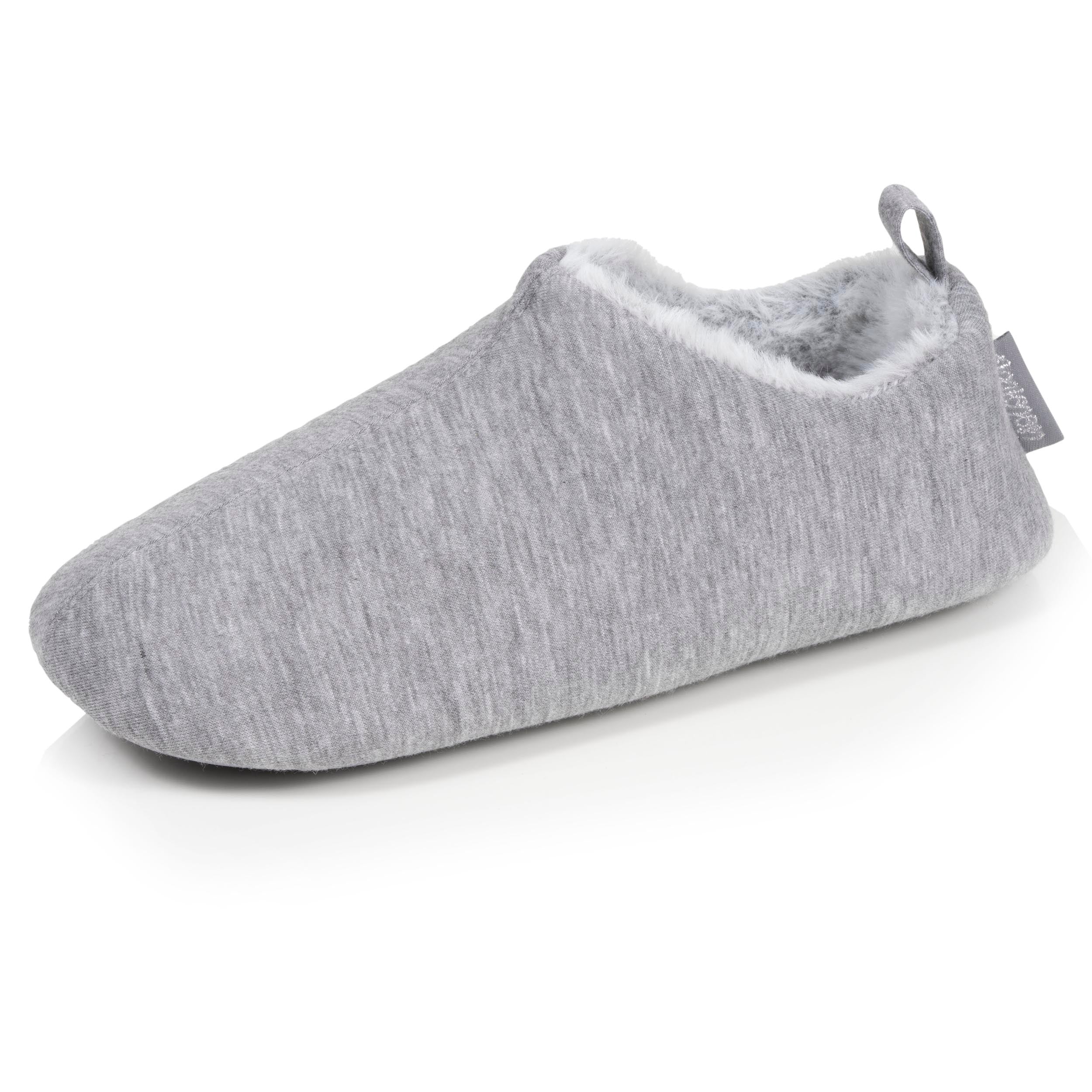 isotoner-chaussons-bottillons-femme-gris-chin-jersey image 1