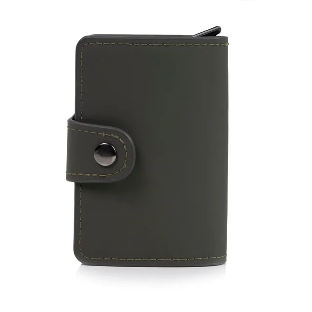 isotoner-porte-cartes-m-tallique-mixte-kaki-7-cartes-rfid image 1