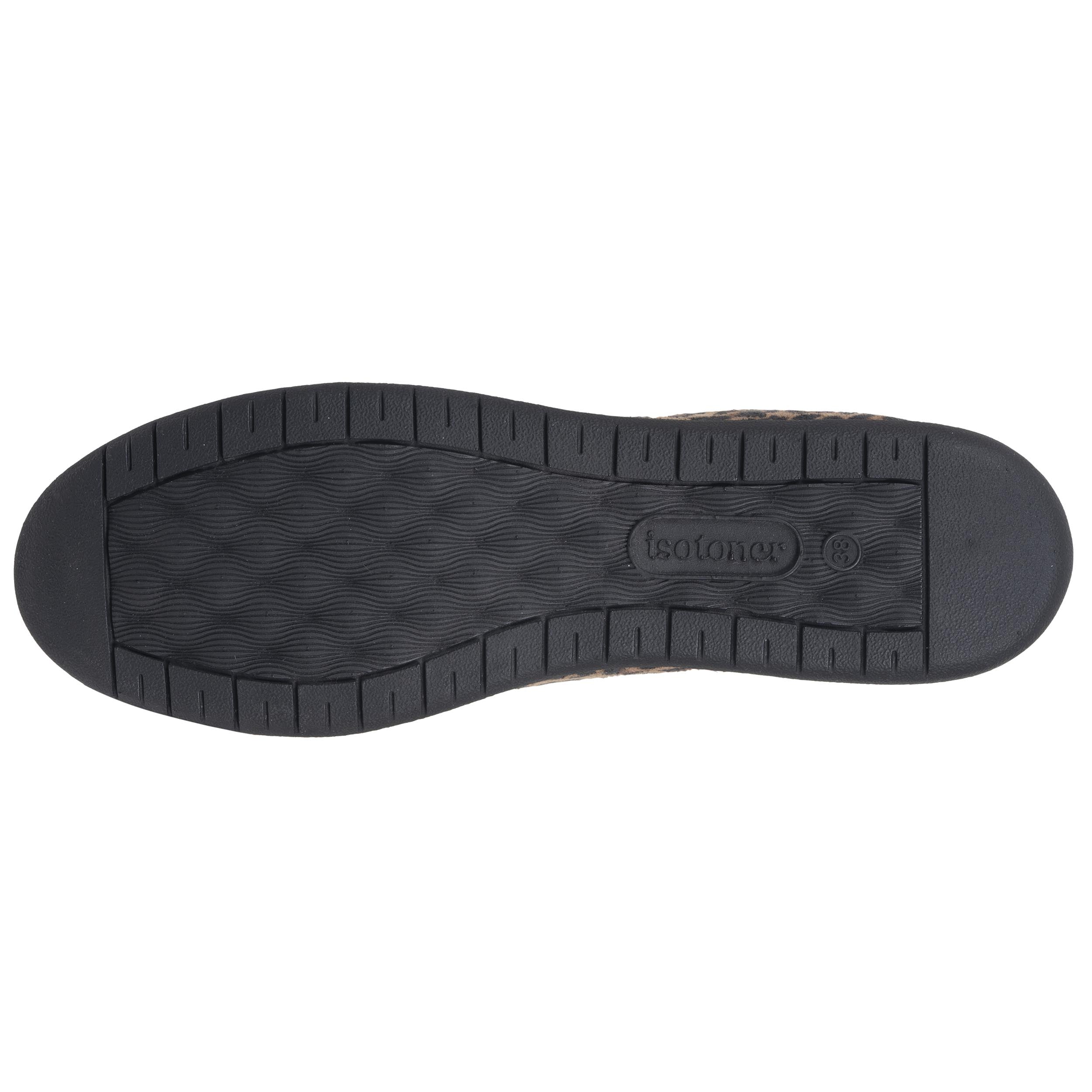 isotoner-chaussons-ballerines-femme-l-opard-fonc image 5