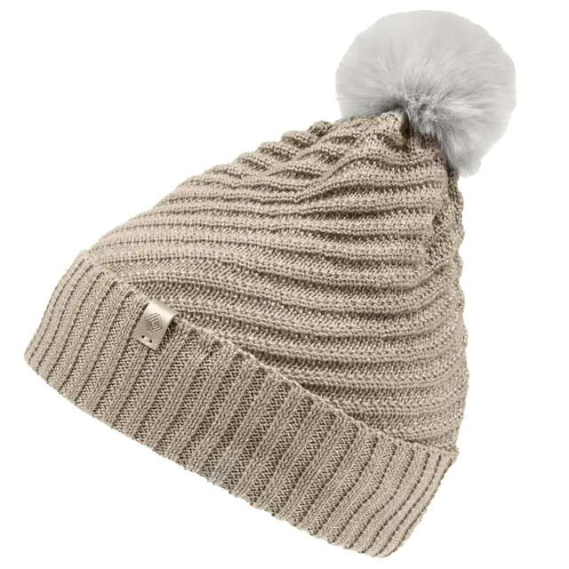isotoner-bonnet-maille-femme-bronze-recycl-e-pompon image 1