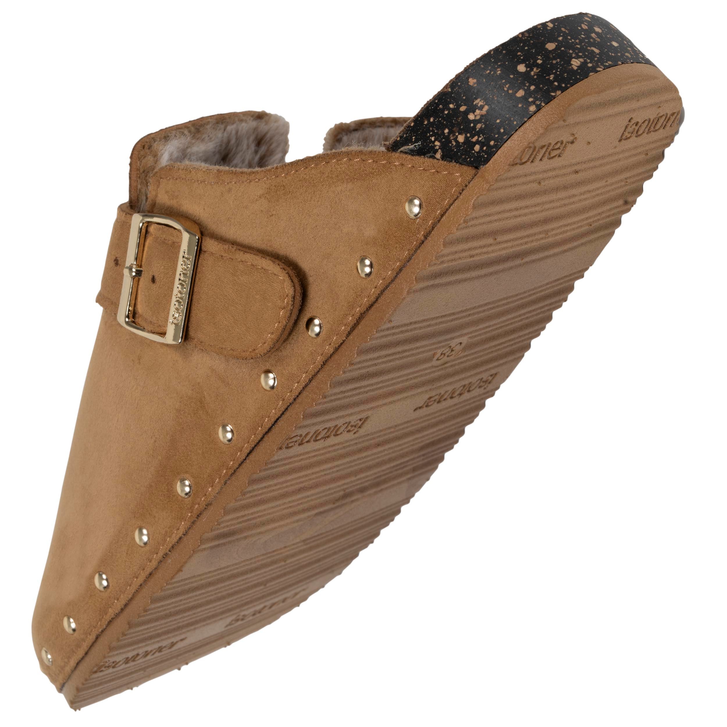 isotoner-sabots-fourr-s-femme-camel-clous image 8