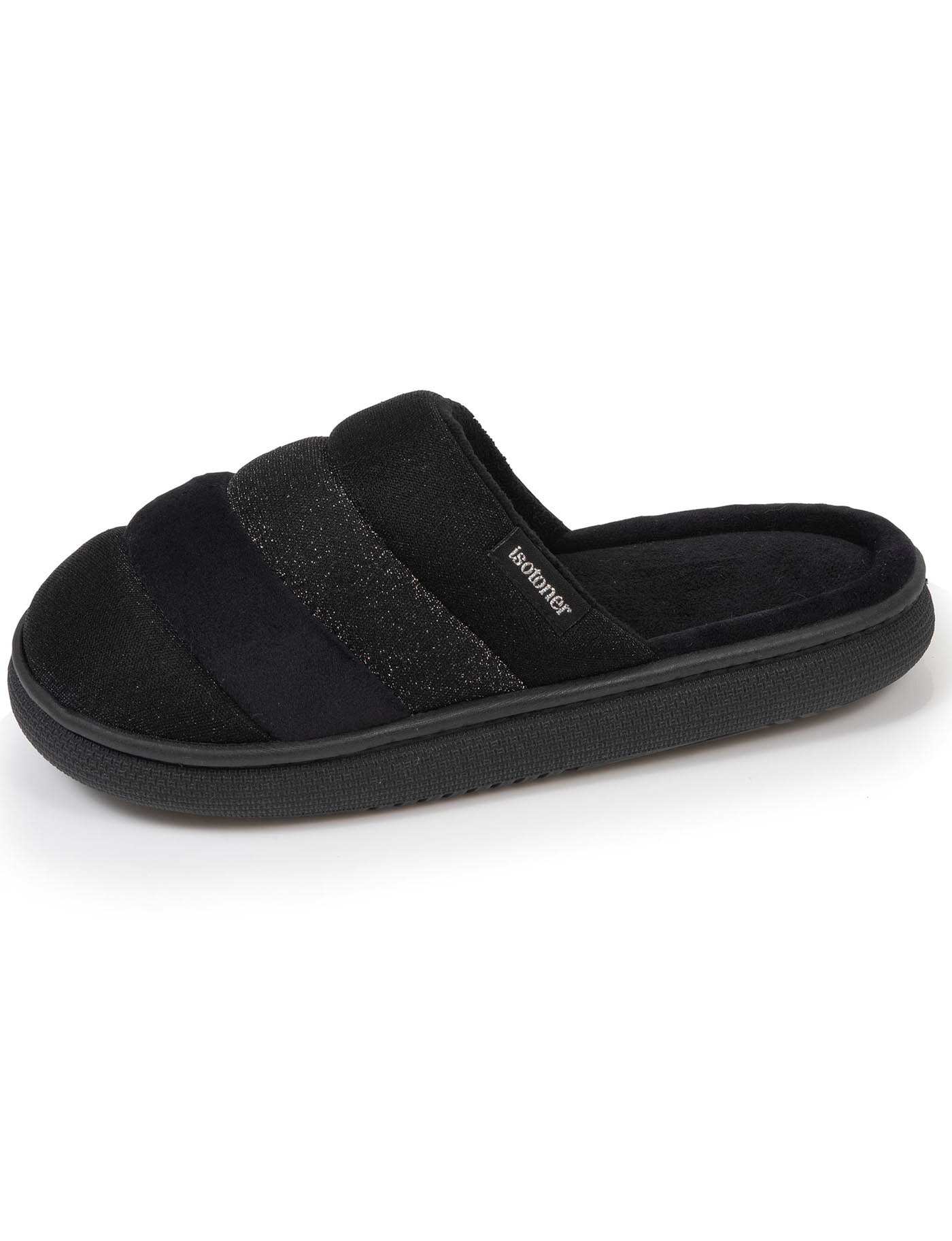 isotoner-chaussons-mules-femme-bloup-noir image 6