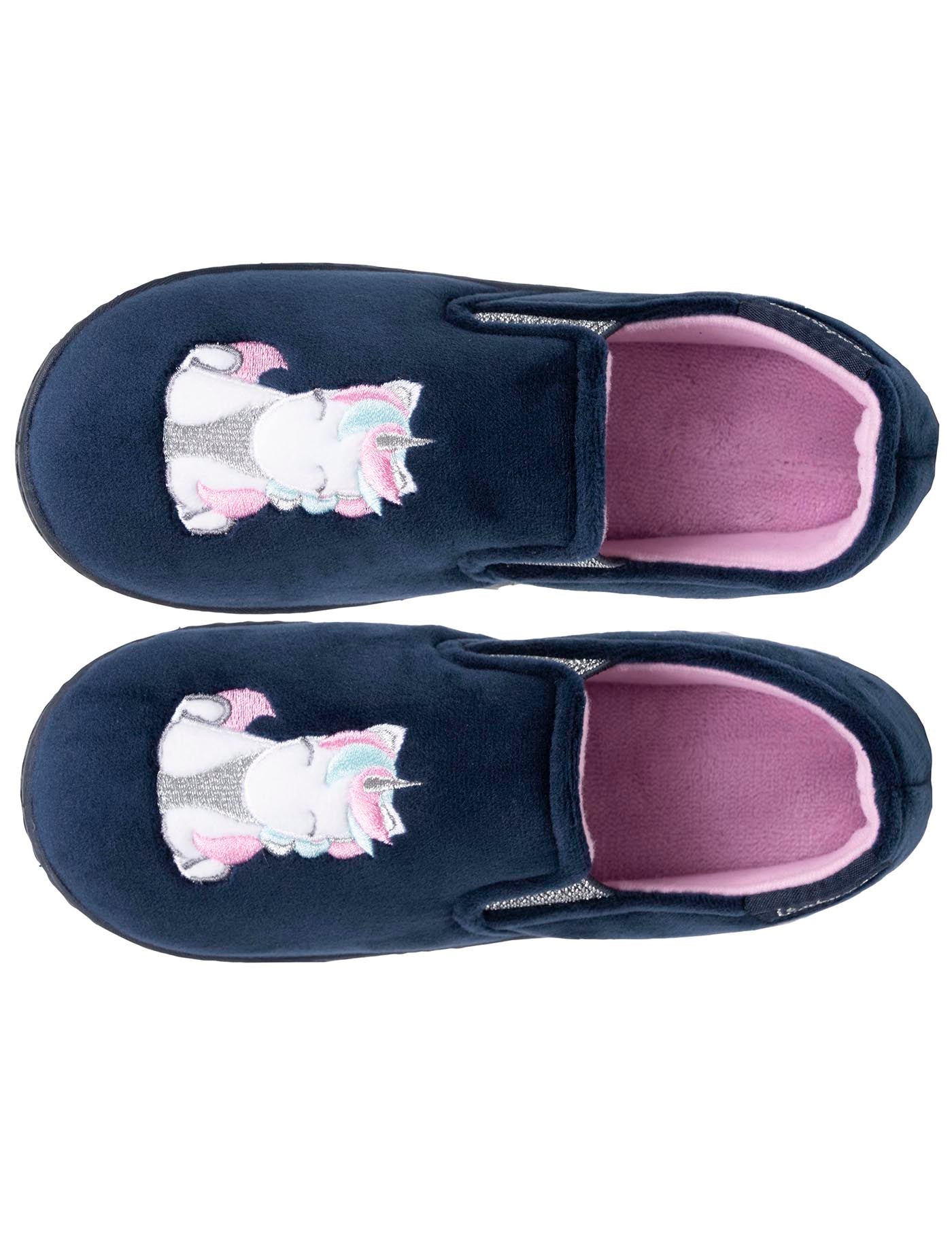 isotoner-chaussons-mocassins-enfant-marine-rose-licorne-25-34 image 7